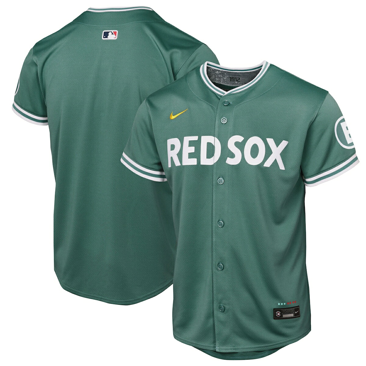 【公式グッズ】MLB レッドソックス ユニフォーム Nike/ナイキ キッズサイズ グリーン (SP25 Youth Limited City Connect Blank Jersey)