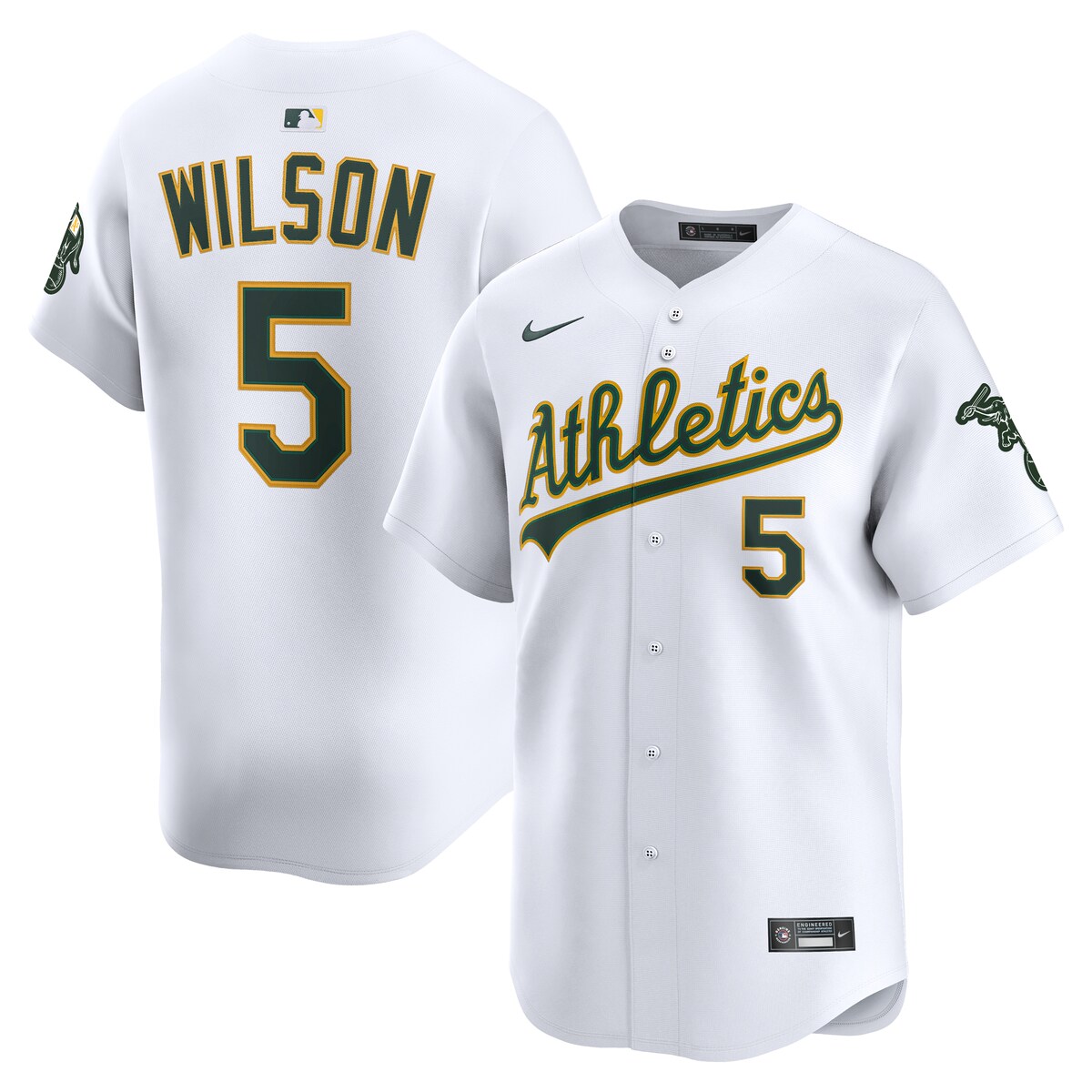 【公式グッズ】MLB アスレチックス ジェイコブ・ウィルソン ユニフォーム Nike/ナイキ メンズ ホワイト (2025 Nike Men's Ltd Players Jerseys - FTF NTP Master Style)