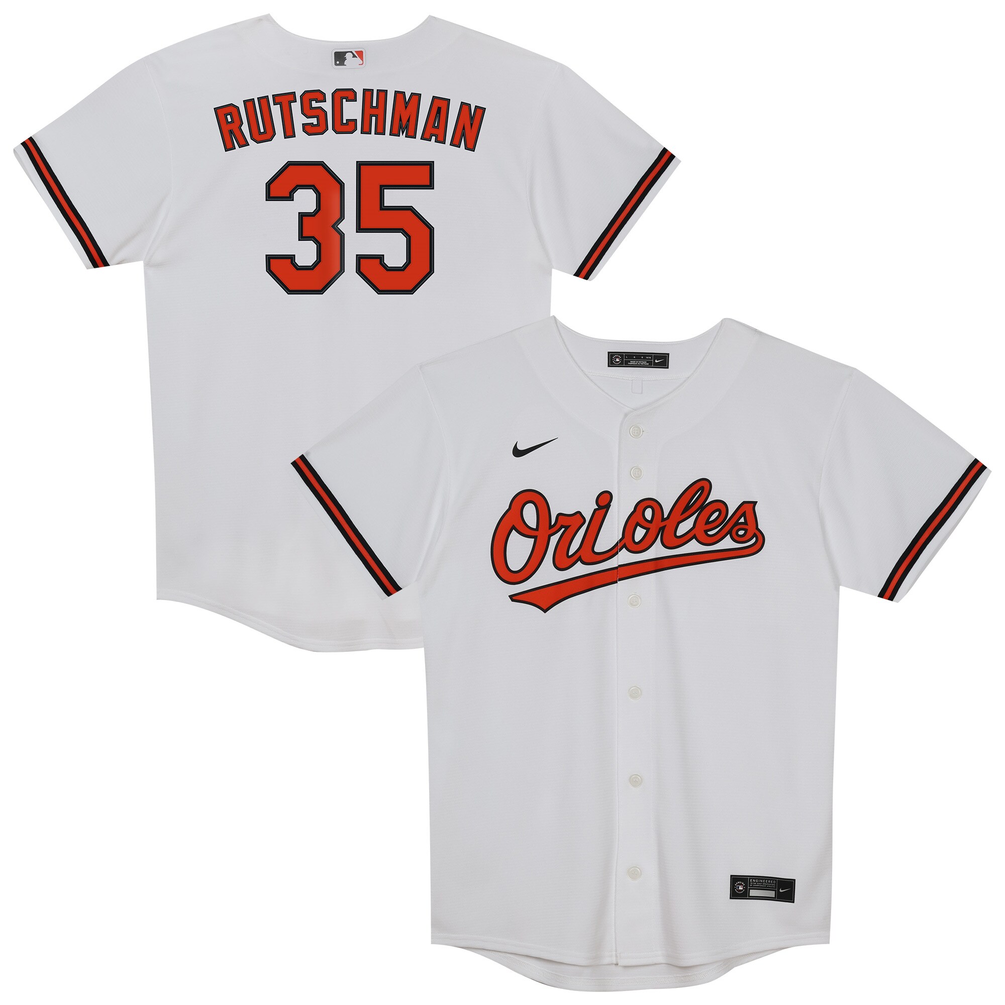 【公式グッズ】MLB オリオールズ アドリー・ルッチマン ユニフォーム Nike/ナイキ トドラー・幼児サイズ ホワイト (2025 Juvenile Replica 2.0 Player Jersey)