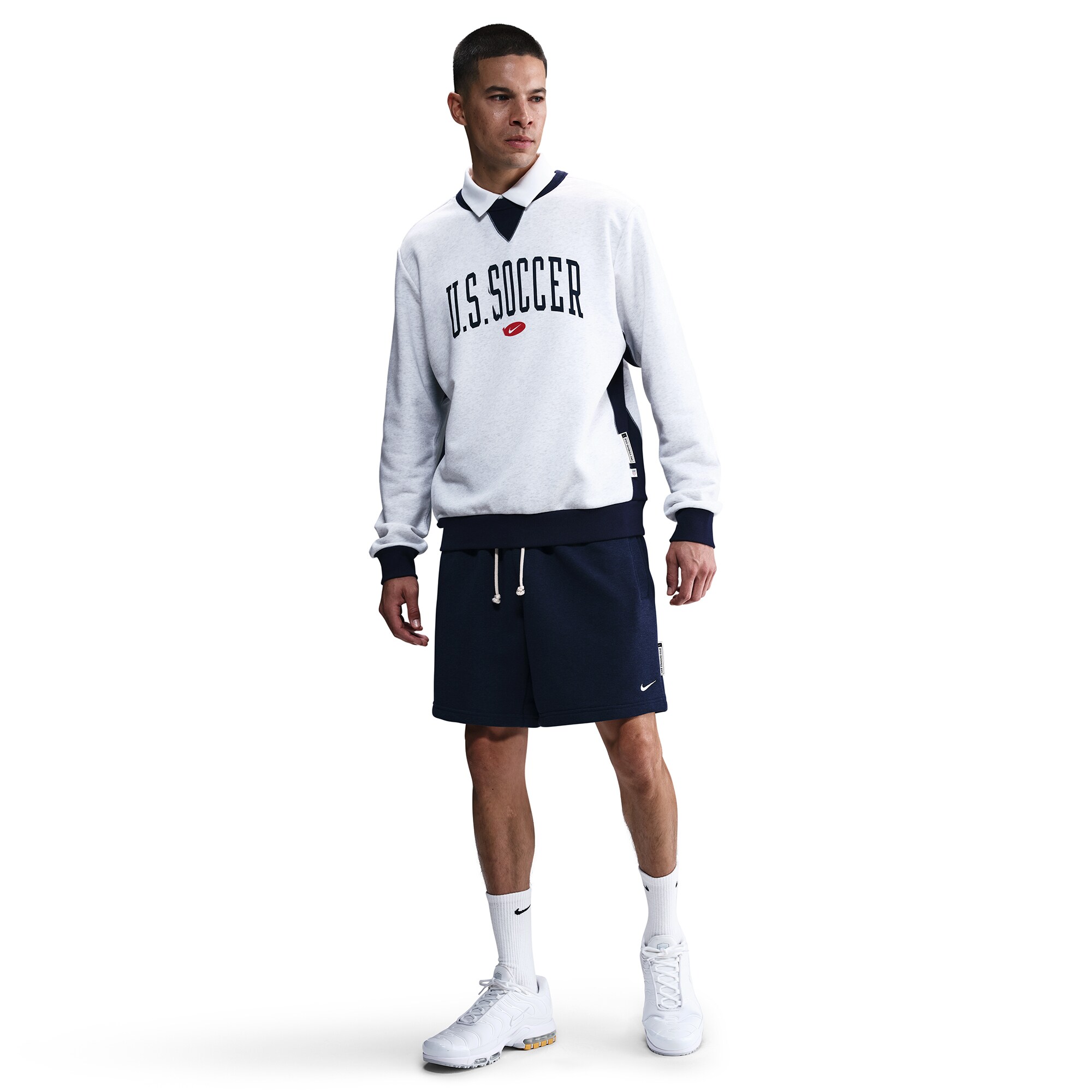 【公式グッズ】NATIONAL TEAM アメリカ代表 トレーナー Nike/ナイキ メンズ ヘザーグレイ (NIK SU25 Men's Standard Issue Crewneck Sweatshirt)