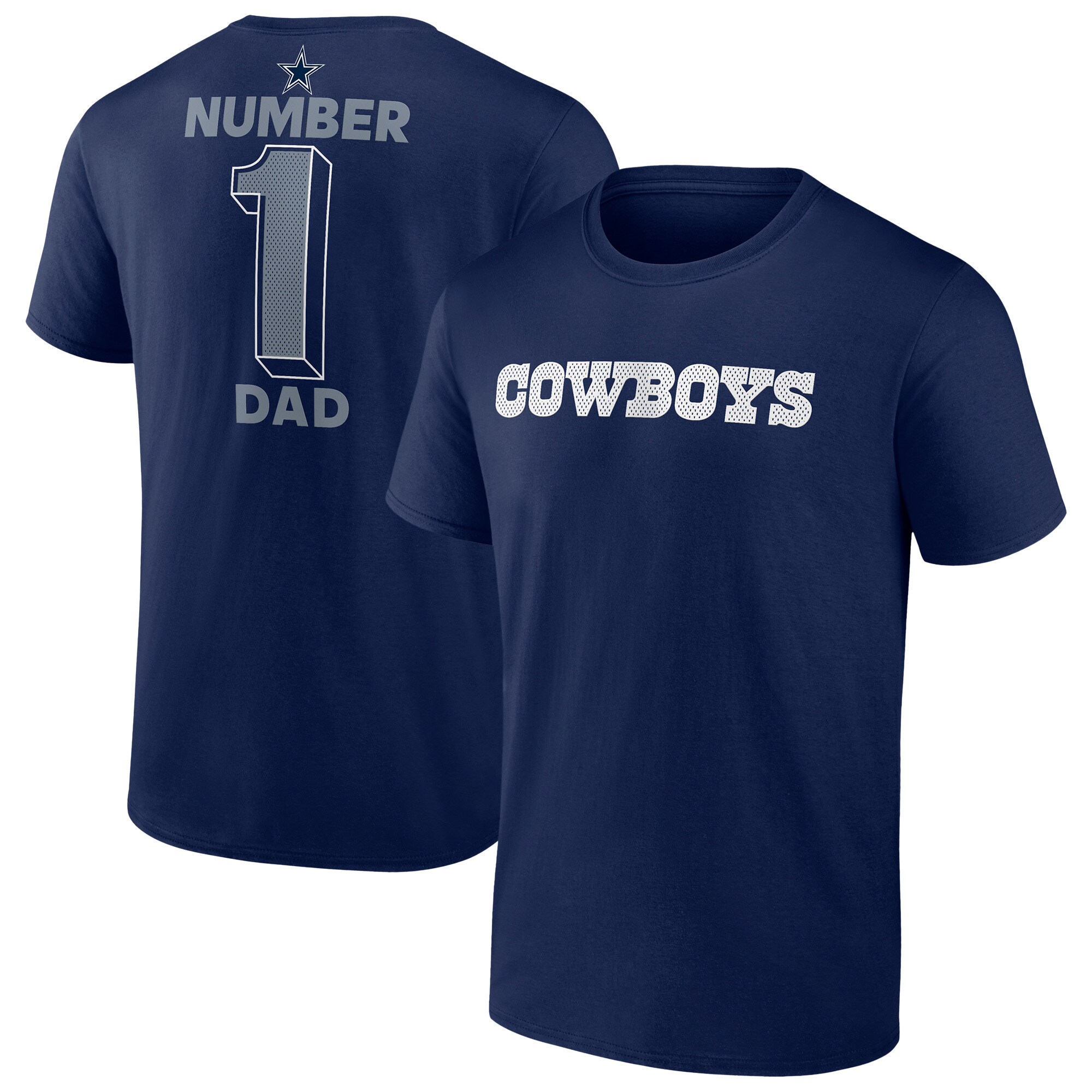 【公式グッズ】NFL カウボーイズ Tシャツ Fanatics/ファナティクス メンズ ネイビー (25 Men's B&T Number One Dad SS Tee)