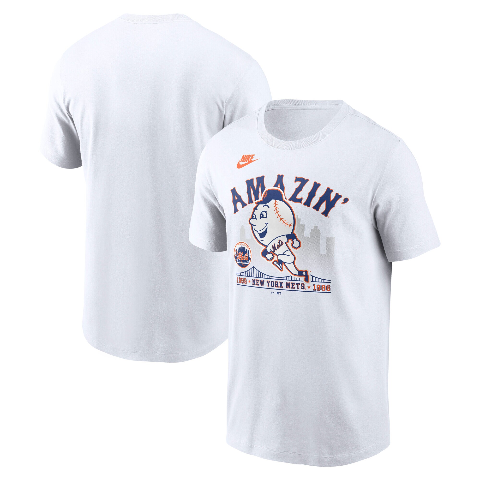 【公式グッズ】MLB メッツ Tシャツ Nike/ナイキ メンズ ホワイト (Men's Nike MLB Local Hometown Cotton Tee)