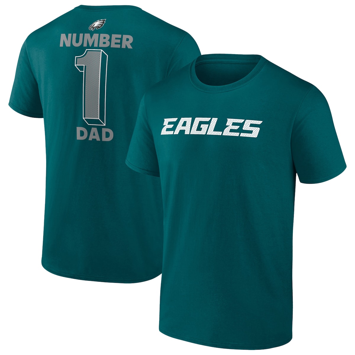 【公式グッズ】NFL イーグルス Tシャツ Fanatics/ファナティクス メンズ ティール (25 Men's B&T Number One Dad SS Tee)