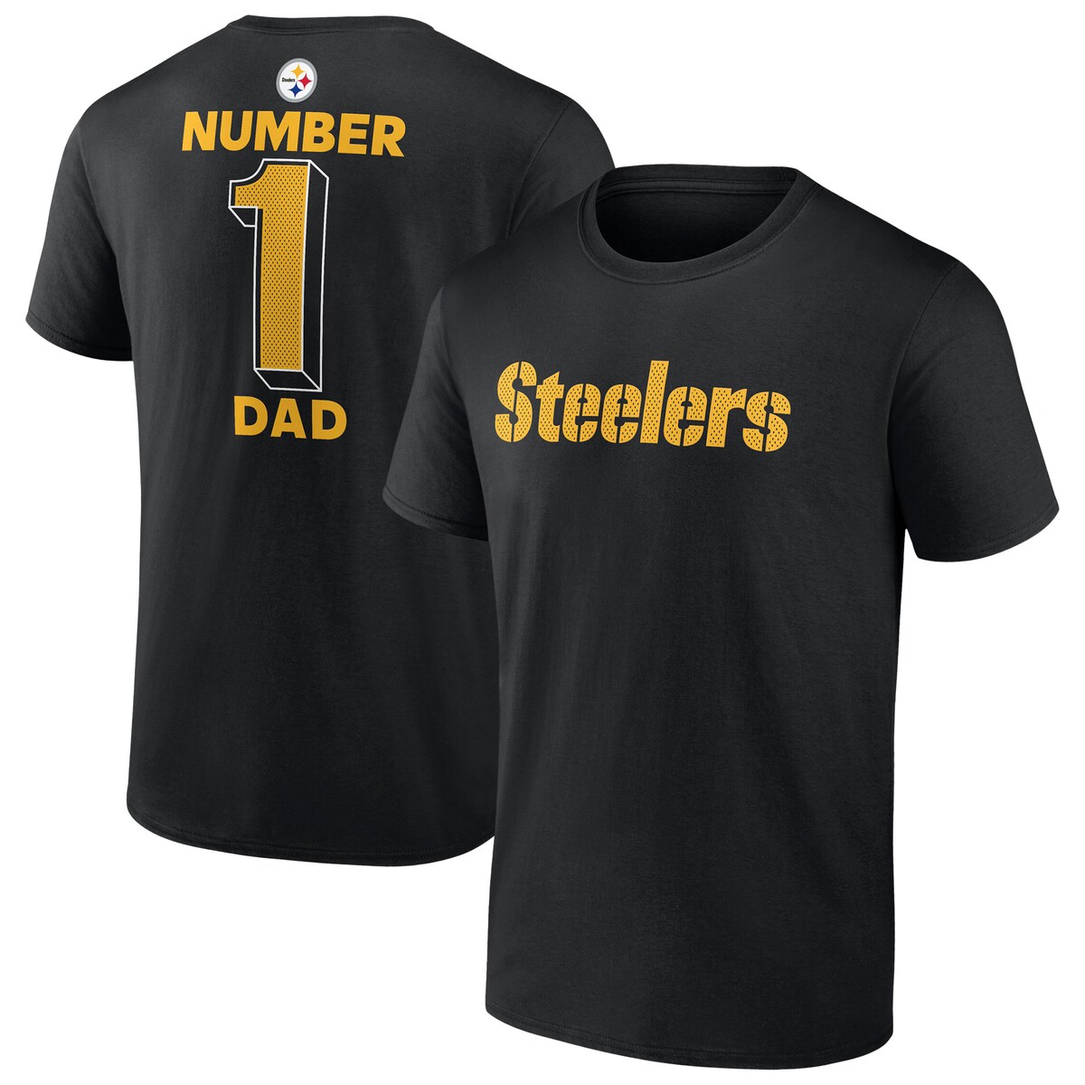【公式グッズ】NFL スティーラーズ Tシャツ Fanatics/ファナティクス メンズ ブラック (25 Men's B&T Number One Dad SS Tee)