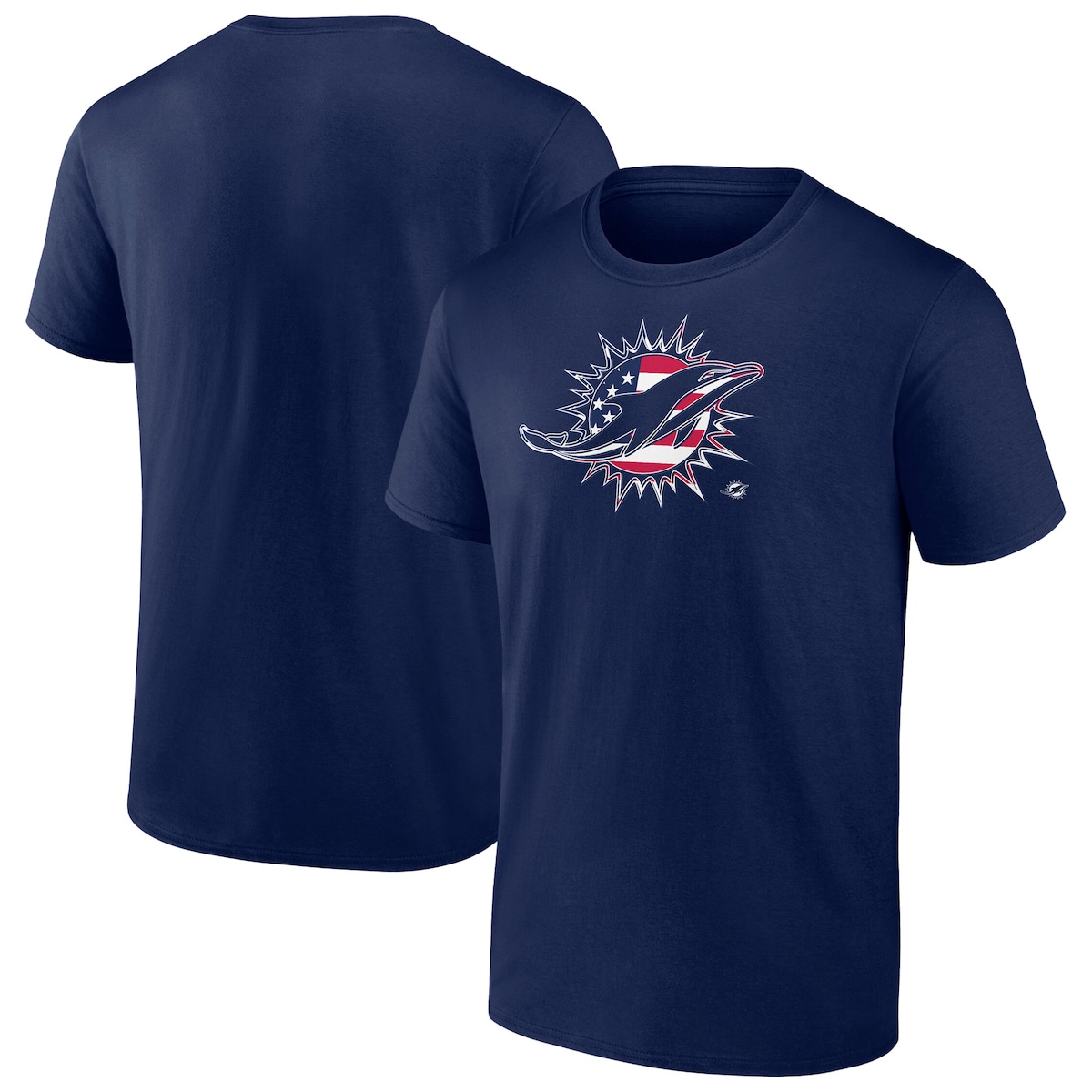 【公式グッズ】NFL ドルフィンズ Tシャツ Fanatics/ファナティクス メンズ ネイビー (25 Men's B&T Americana SS Tee)