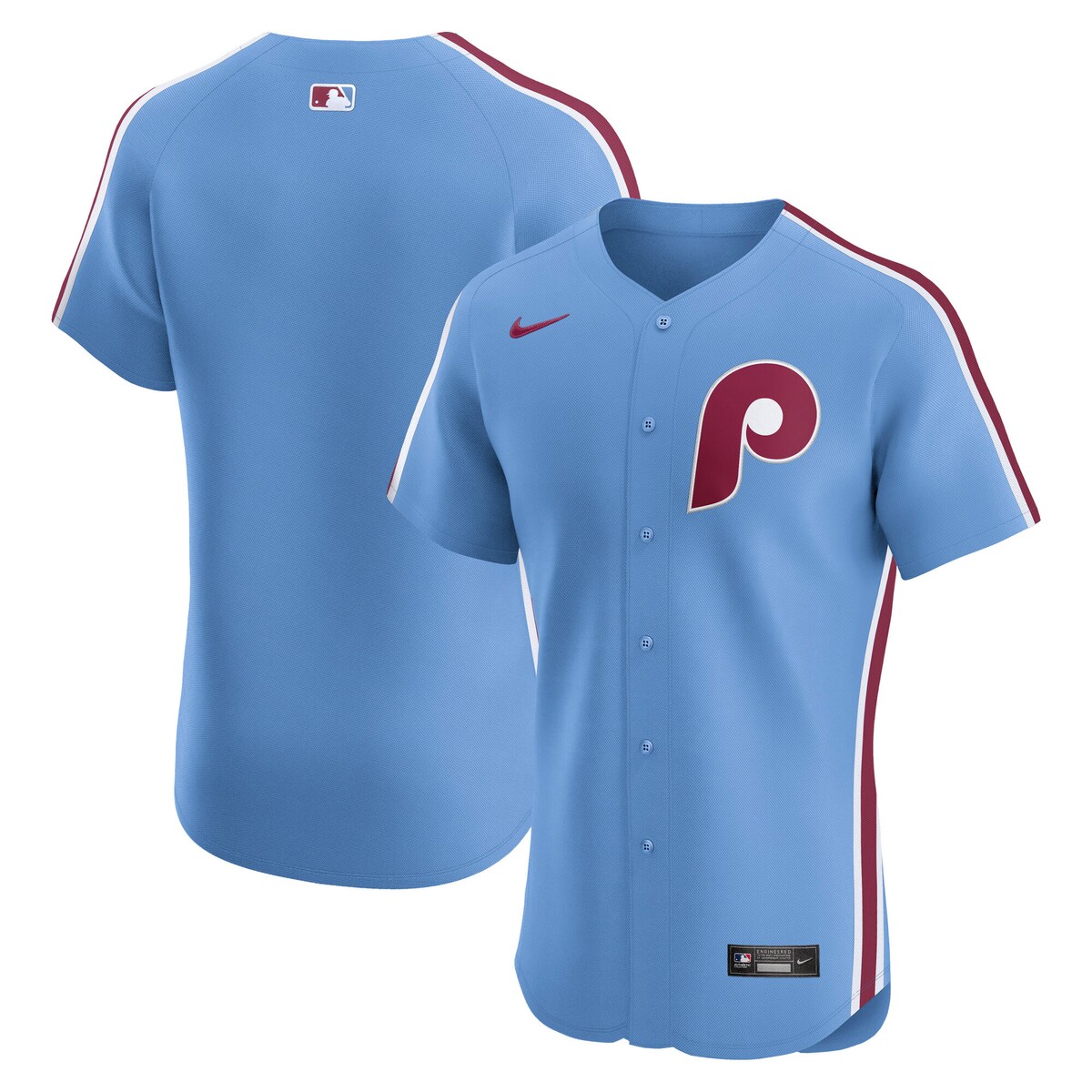 【公式グッズ】MLB フィリーズ ユニフォーム Nike/ナイキ メンズ ライトブルー (Nike Elite Jersey Team Front - NO Patch)