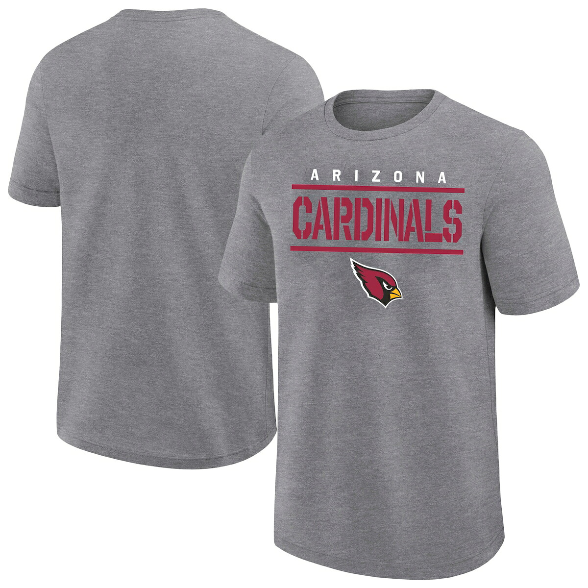 【公式グッズ】NFL カーディナルス Tシャツ （大きいサイズ） Fanatics/ファナティクス メンズ ヘザーグレイ (25 Men's B&T Top Notch Short Sleeve Tee - PRB)｜Fanatics公式ストア 店