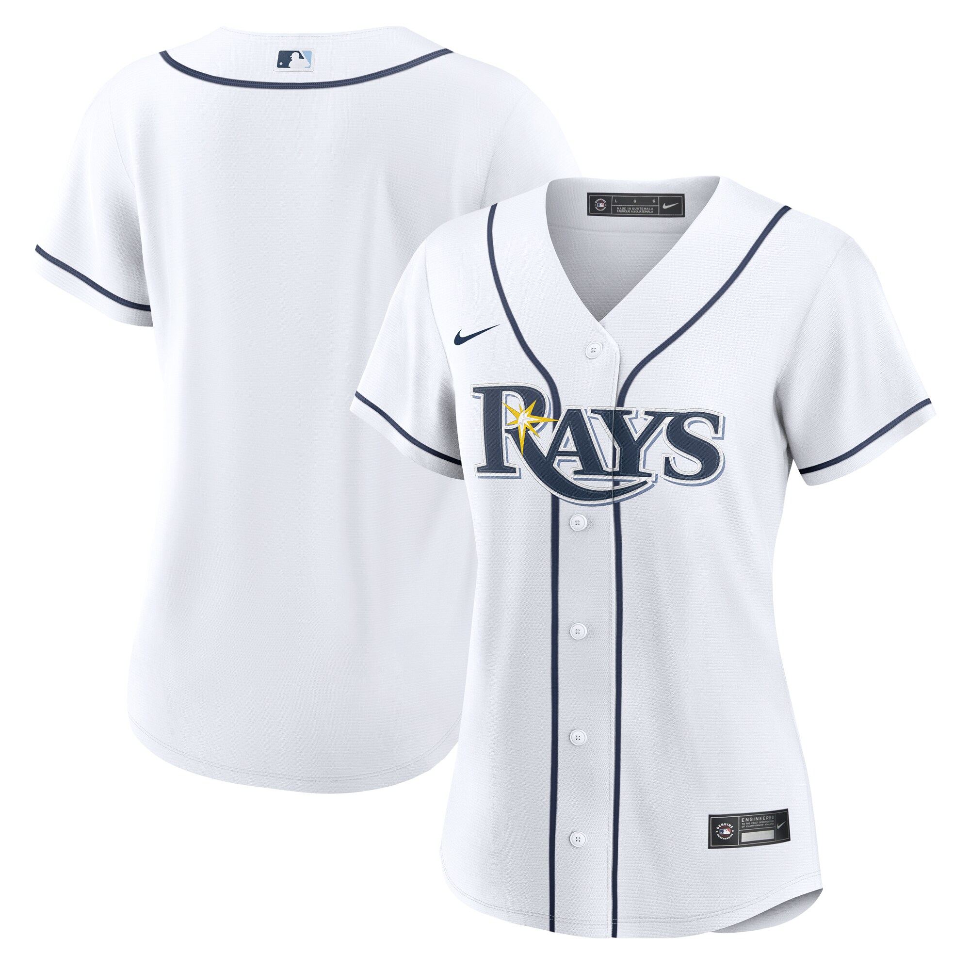 【公式グッズ】MLB レイズ ユニフォーム Nike/ナイキ レディース ホワイト (2025 Women's Replica 2.0 Blank Jerseys)