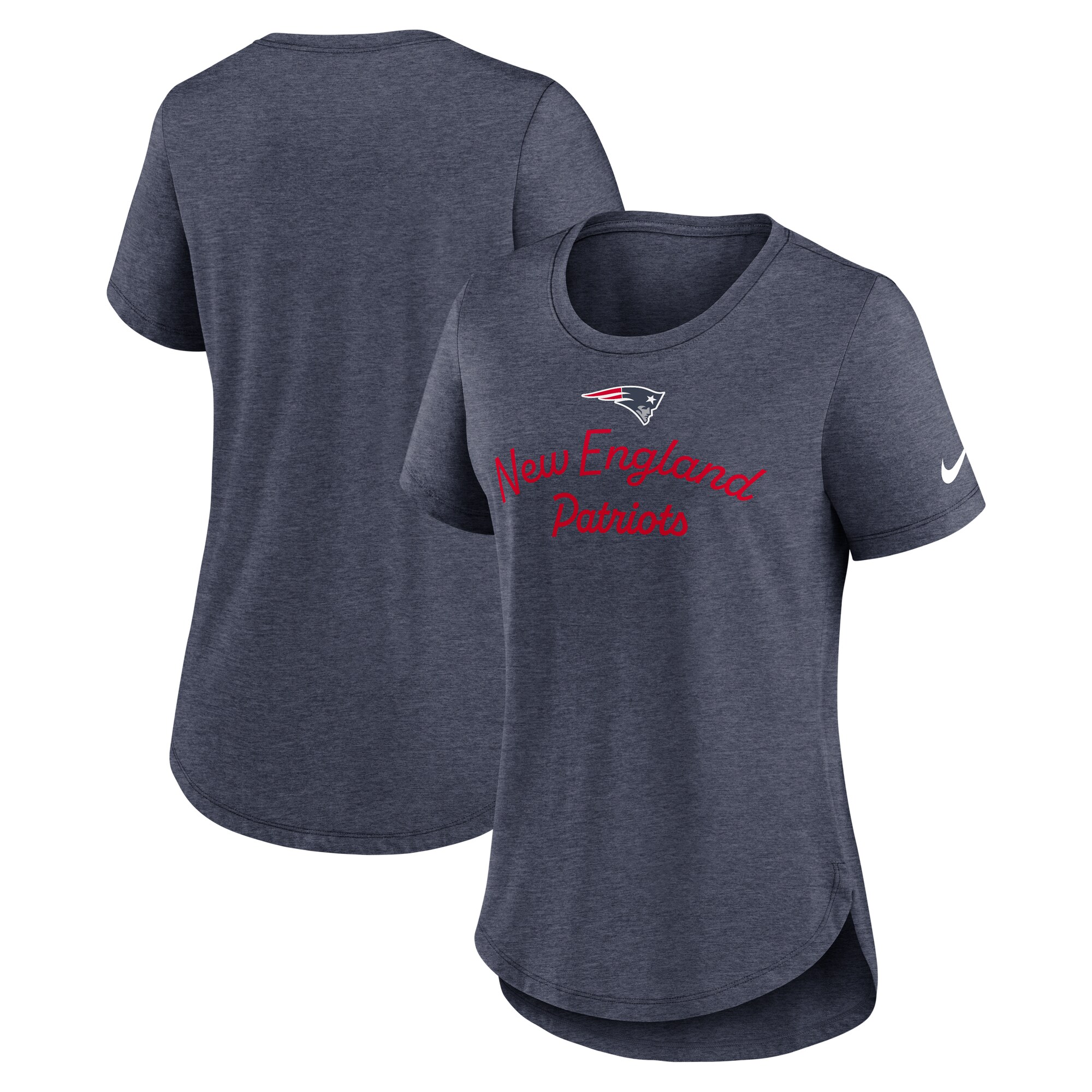 【公式グッズ】NFL ペイトリオッツ Tシャツ Nike/ナイキ レディース ネイビー (25 Women's Nike Primetime Script Triblend Fashion Top - R)