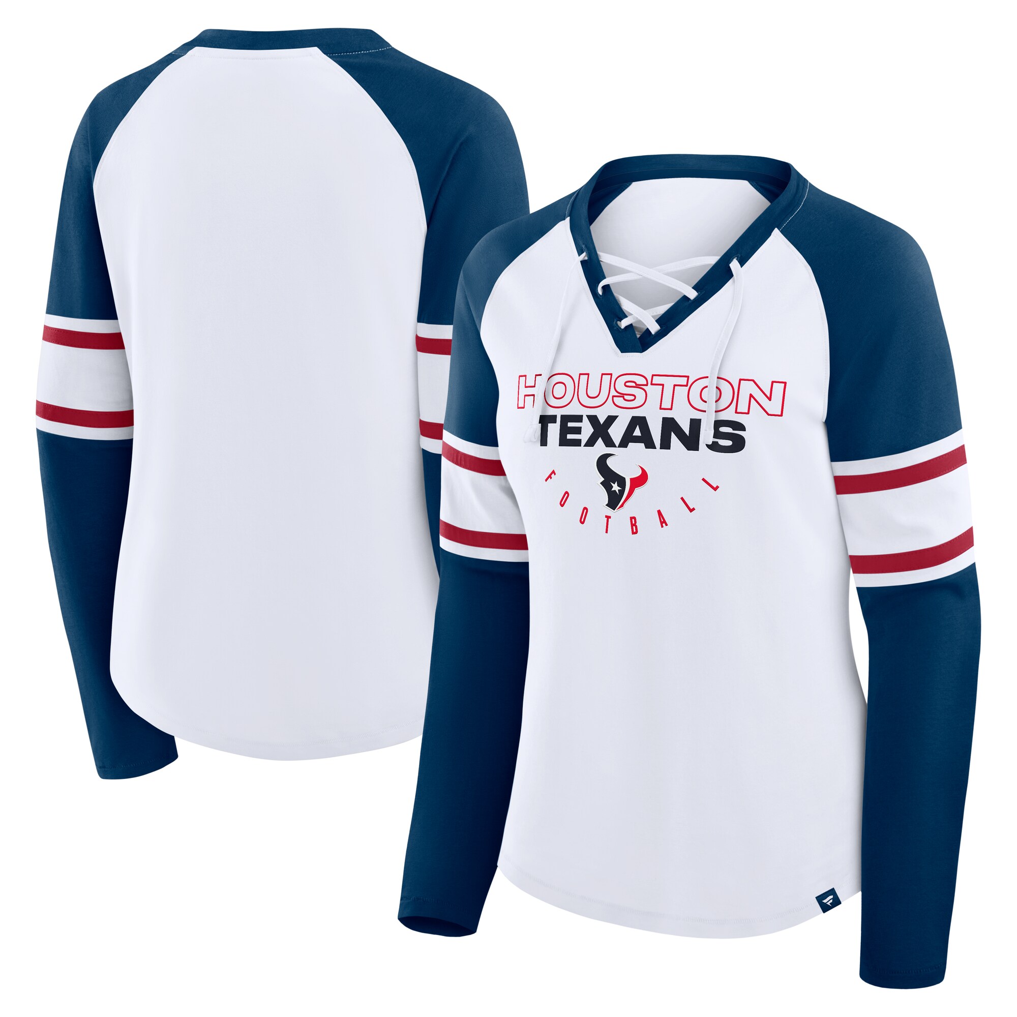【公式グッズ】NFL テキサンズ Tシャツ Fanatics/ファナティクス レディース ホワイト (NFL Womens Redzone Lace Up LST)