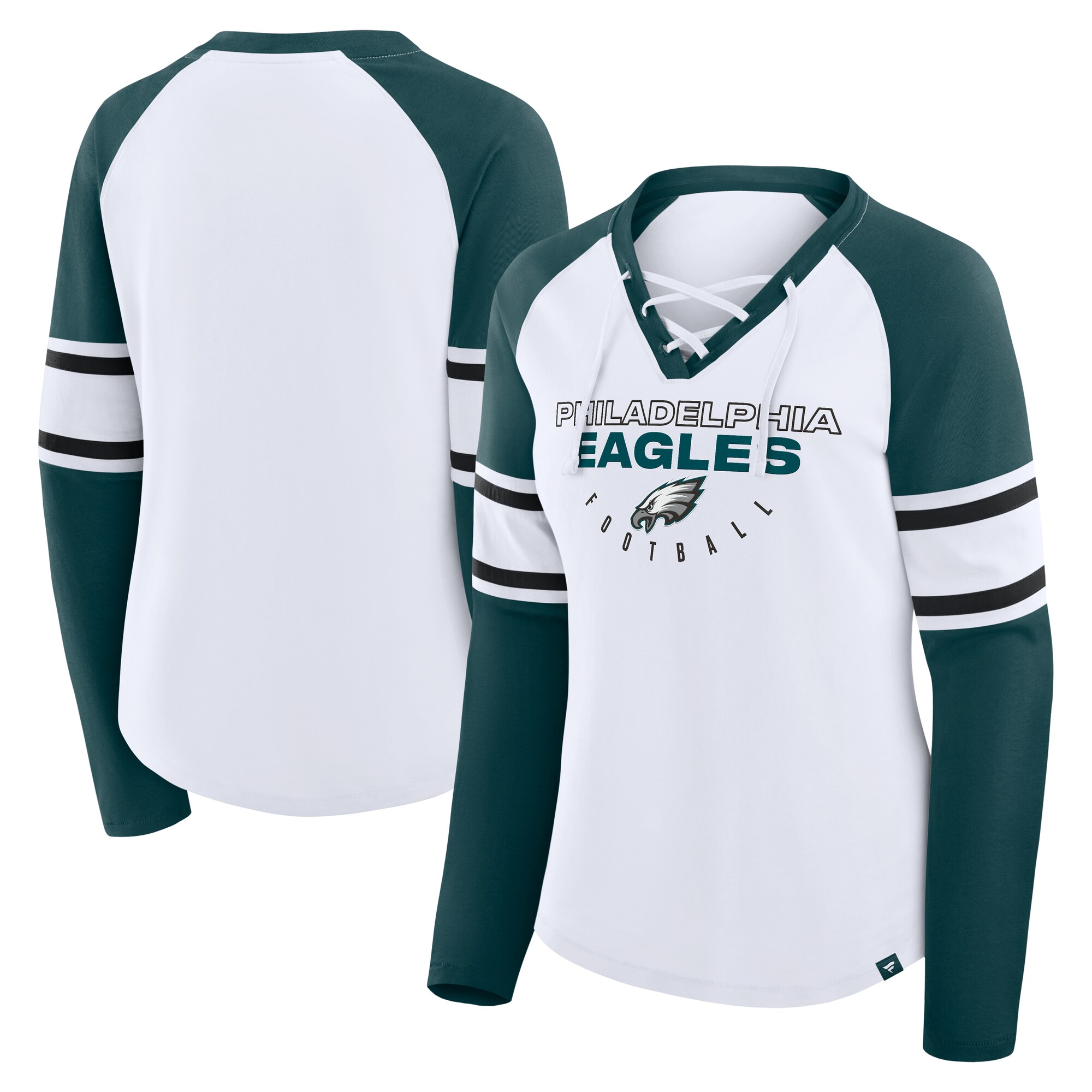 【公式グッズ】NFL イーグルス Tシャツ Fanatics/ファナティクス レディース ホワイト (NFL Womens Redzone Lace Up LST)