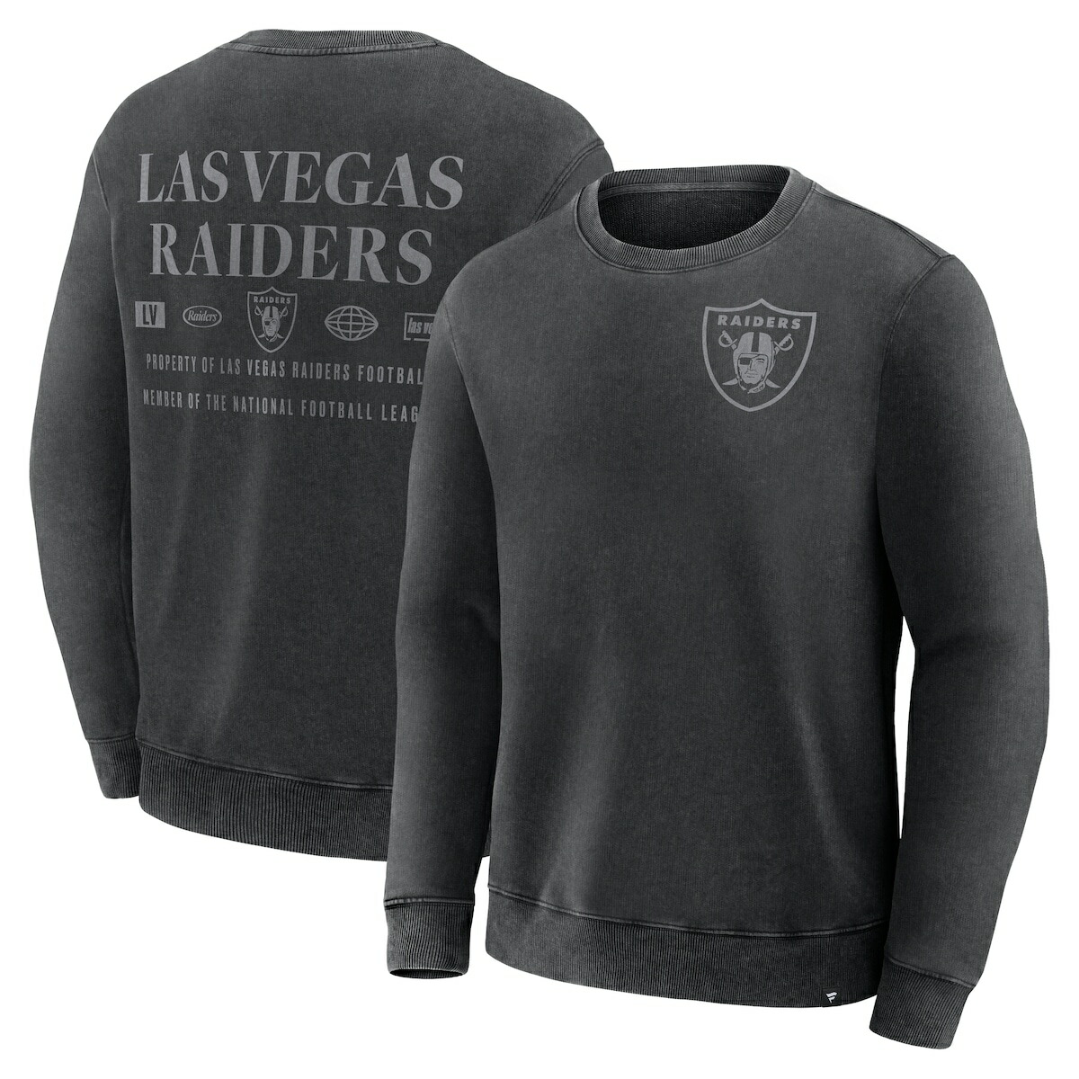 【公式グッズ】NFL レイダース トレーナー Fanatics/ファナティクス メンズ ブラック (FANATICS DEEP ROUTE CREW)
