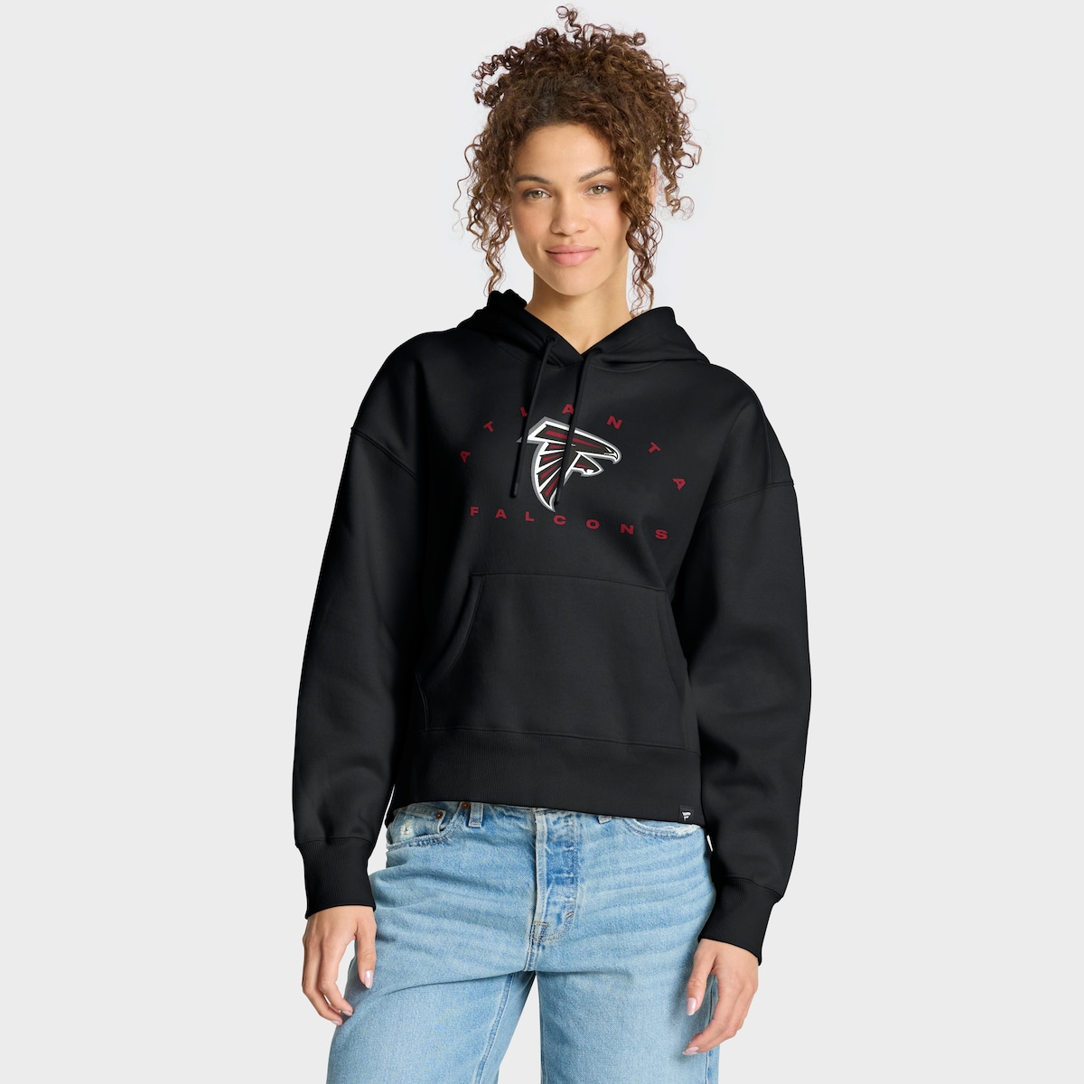 【公式グッズ】NFL ファルコンズ プルオーバー パーカー Fanatics/ファナティクス レディース ブラック (NFL Womens Redzone Eligible Receiver Legacy Fleece POH - R)