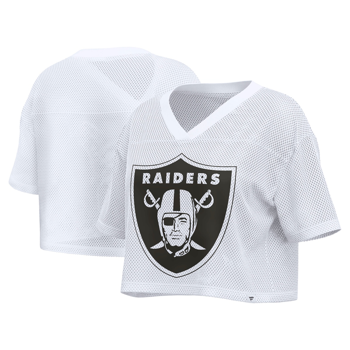 【公式グッズ】NFL レイダース Tシャツ Fanatics/ファナティクス レディース ホワイト (26 NFL Womens Fanatics Team First Bubble Screen Cropped Mesh Jersey)|Fanatics公式ストア 店