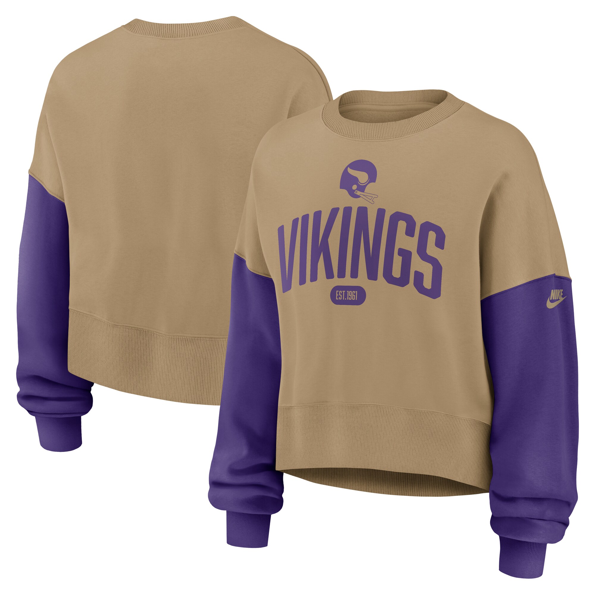 【公式グッズ】NFL バイキングス トレーナー Nike/ナイキ レディース (25 Women's Nike Rewind Oversized Fleece Crew)|Fanatics公式ストア 店