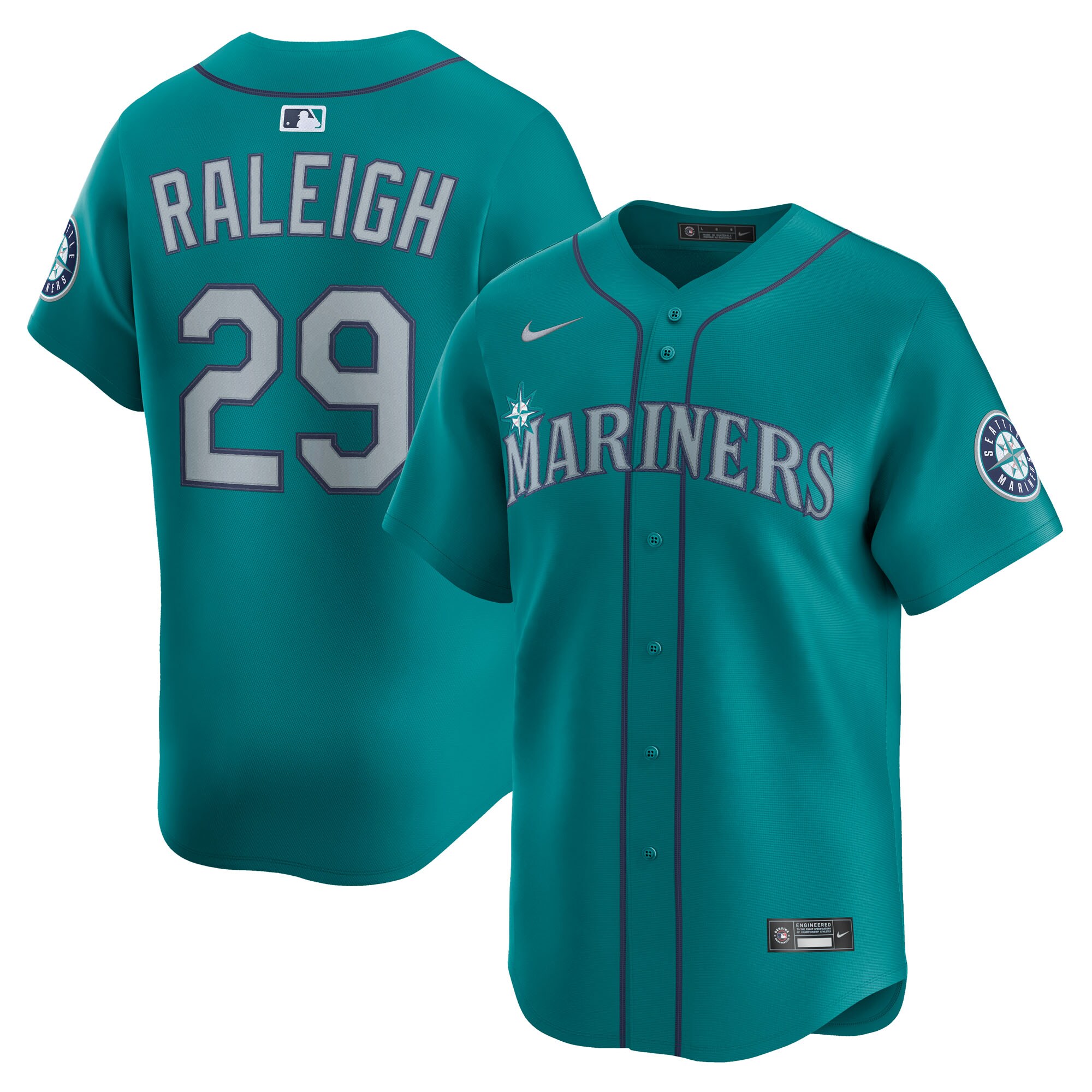 【公式グッズ】MLB マリナーズ カル・ラリー オルタネイト リミテッド ユニフォーム Nike/ナイキ メンズ ティール (2025 Nike Men's Ltd Players Jerseys - FTF NTP Master Style)