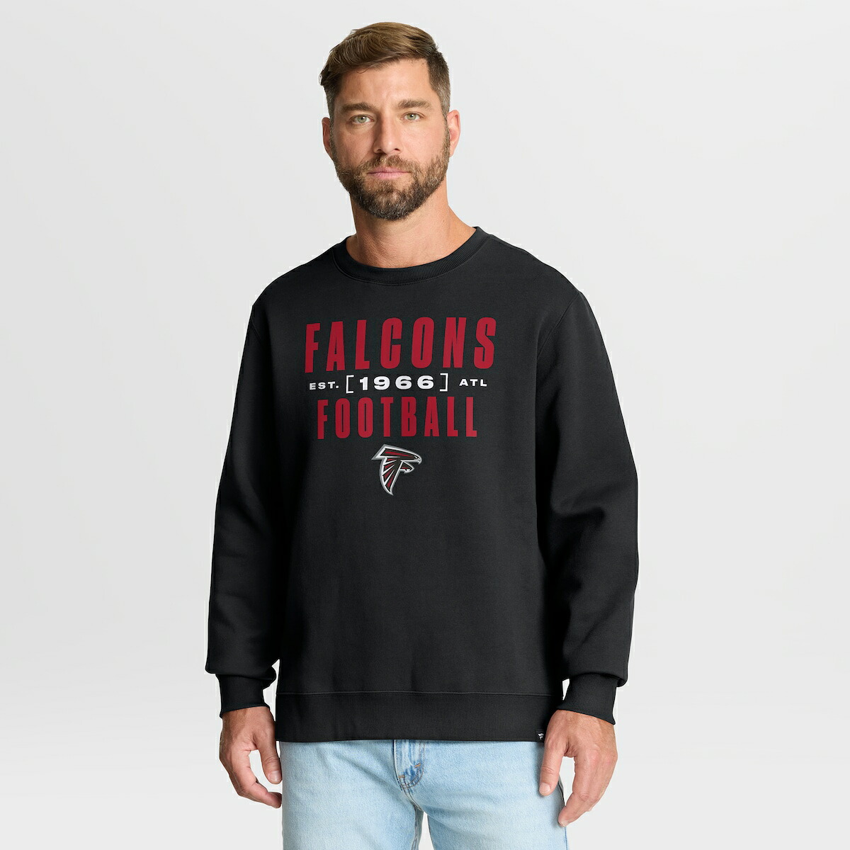 【公式グッズ】NFL ファルコンズ トレーナー Fanatics/ファナティクス メンズ ブラック (FANATICS POWERFUL THROW LEGACY FLEECE CREW)｜Fanatics公式ストア 店 12,426円