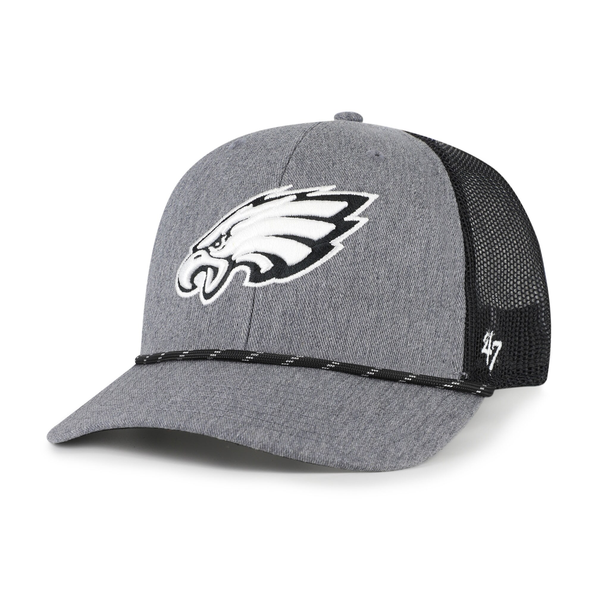 【公式グッズ】NFL イーグルス アジャスタブルキャップ 47/フォーティーセブン メンズ ヘザーチャコール (NFL Carbon Rope '47 Unstructured Trucker)｜Fanatics公式ストア 店
