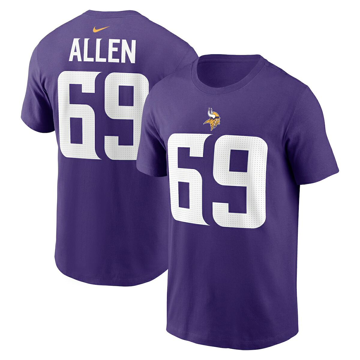 【公式グッズ】NFL バイキングス ジャレッド・アレン ネーム&ナンバー Tシャツ Nike/ナイキ メンズ パープル (Men's Nike Retired Player N&N SST)|Fanatics公式ストア 店