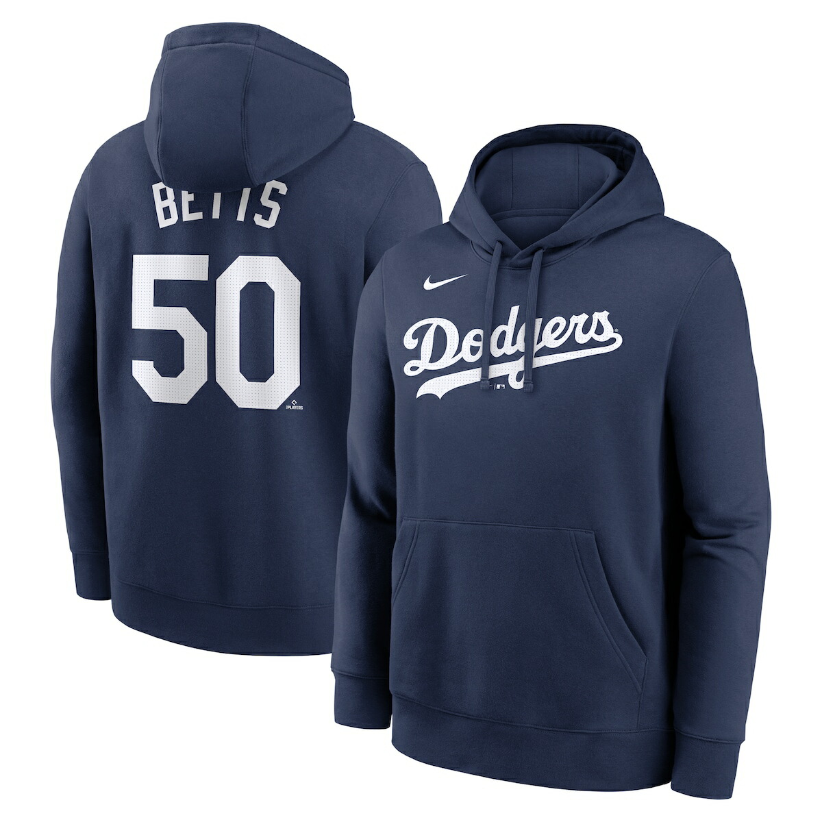 【公式グッズ】MLB ドジャース ムーキー・ベッツ ネーム&ナンバー パーカー Nike/ナイキ メンズ ネイビー (Nike Name and Number Club Hoodie)|Fanatics公式ストア 店