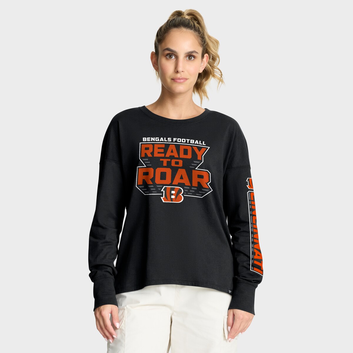 【公式グッズ】NFL ベンガルズ 長袖 Tシャツ Fanatics/ファナティクス レディース ブラック (NFL Womens Hometown Legacy LST - R)｜Fanatics公式ストア 店 7,774円