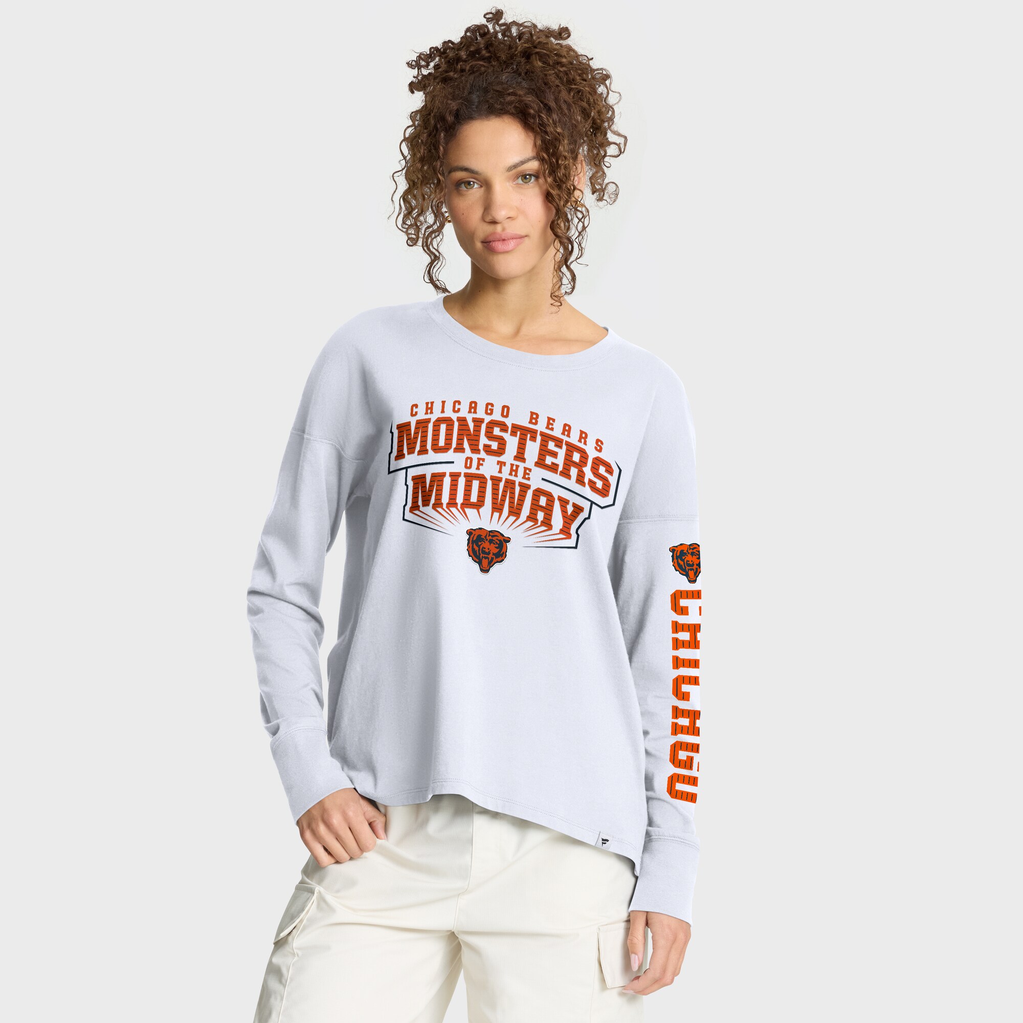 【公式グッズ】NFL ベアーズ 長袖 Tシャツ Fanatics/ファナティクス レディース ホワイト (NFL Womens Hometown Legacy LST - R)