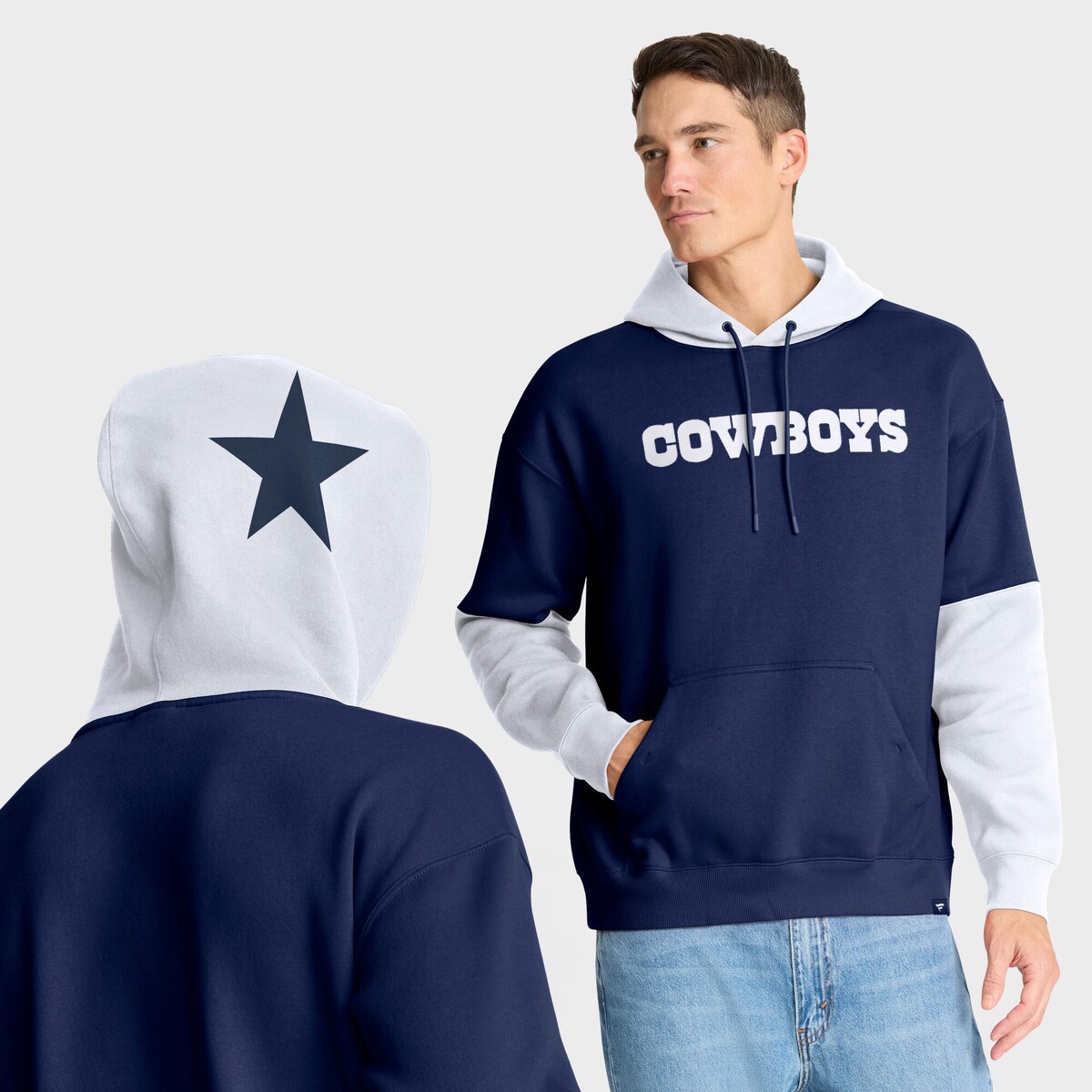 【公式グッズ】NFL カウボーイズ プルオーバー パーカー Fanatics/ファナティクス メンズ ネイビー (FANATICS HELMET Hood Retro POH V/C)|Fanatics公式ストア 店