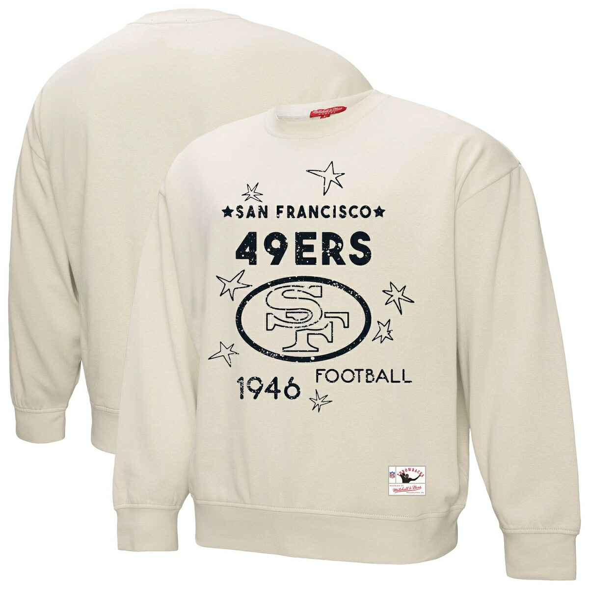 【公式グッズ】NFL 49ers トレーナー Fanatics/ファナティクス レディース クリーム (NFL Womens Plus Shooting Stars Crew)｜Fanatics公式ストア 店