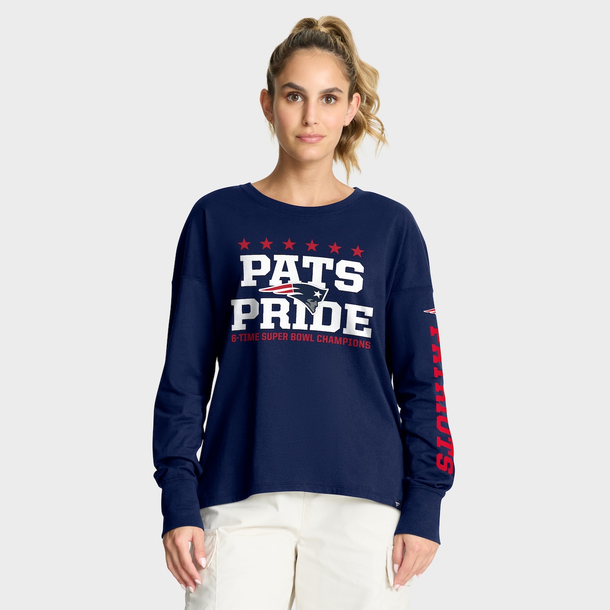【公式グッズ】NFL ペイトリオッツ Tシャツ Fanatics/ファナティクス レディース ネイビー (NFL Womens Hometown Legacy LST - R)