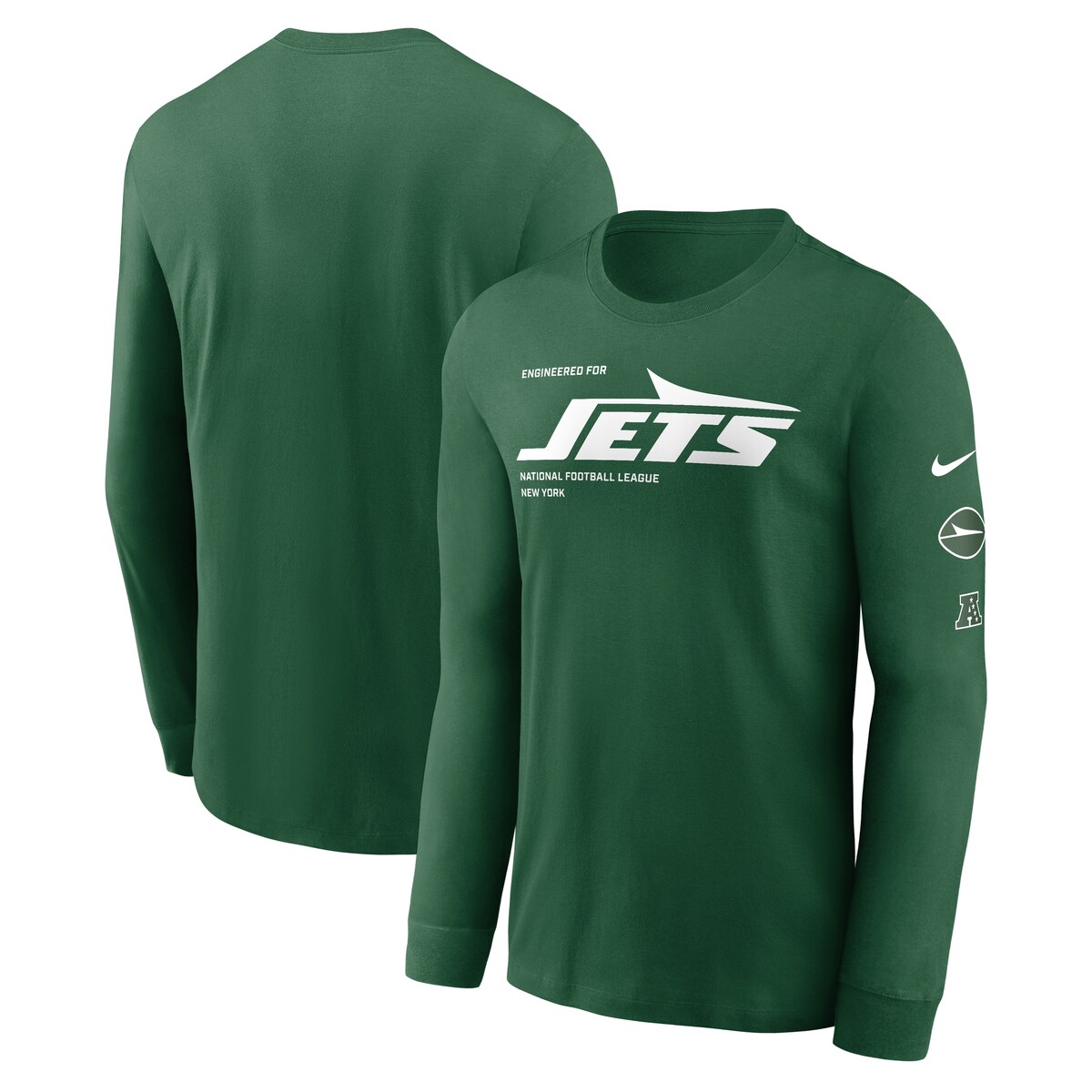 【公式グッズ】NFL ジェッツ 長袖 Tシャツ Nike/ナイキ メンズ グリーン (25 Men's Nike Primetime Essential Cotton LST - R)|Fanatics公式ストア 店