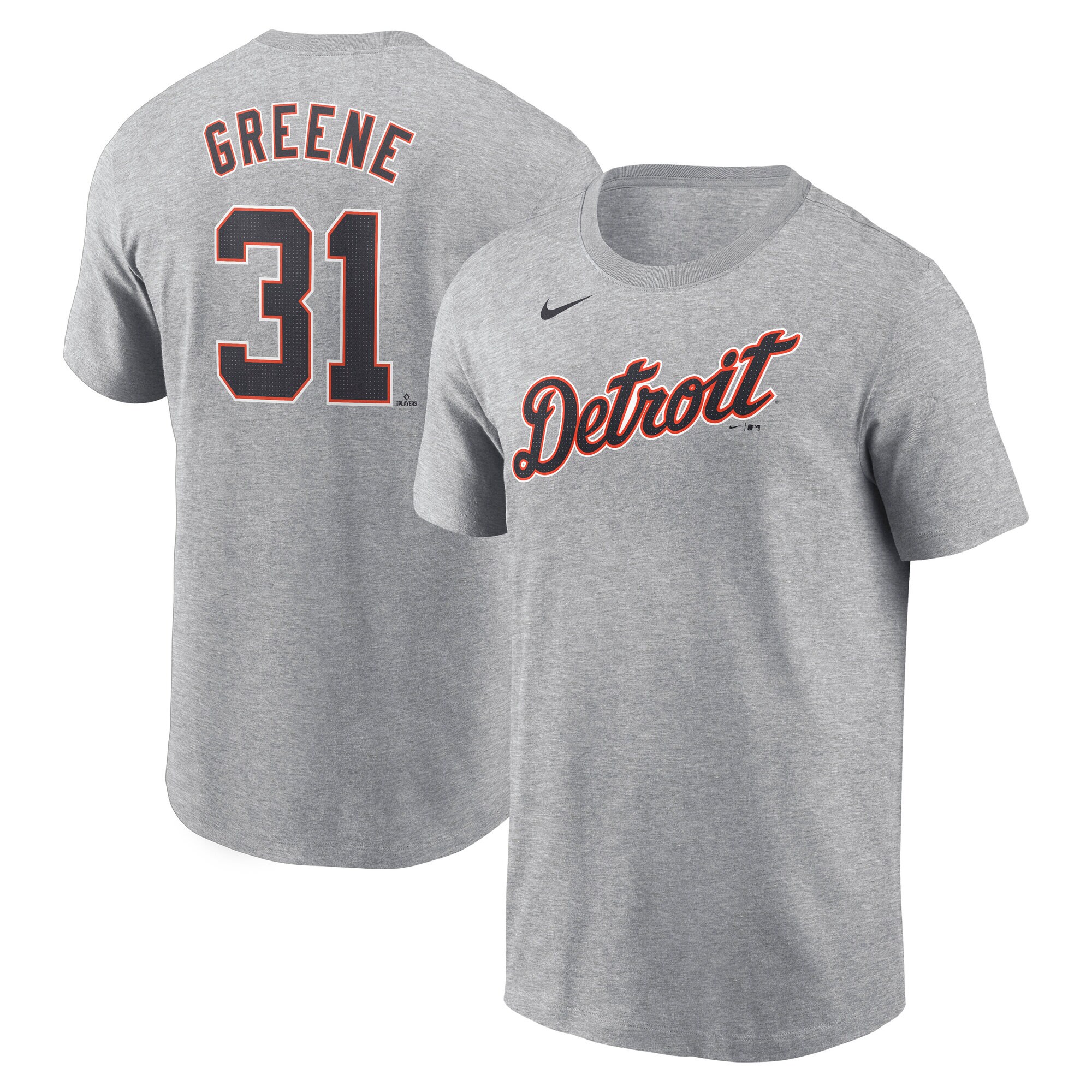 【公式グッズ】MLB タイガース ライリー・グリーン ネーム&ナンバー Tシャツ Nike/ナイキ メンズ グレイ (2025 Men's Nike Fuse N&N Tee)｜Fanatics公式ストア 店