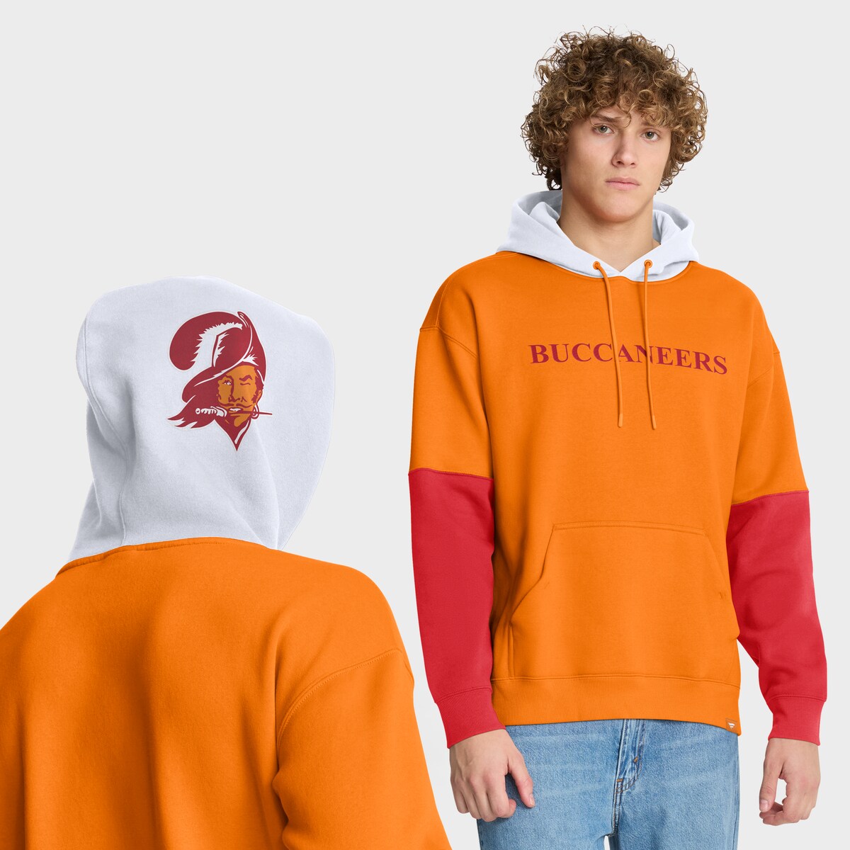 【公式グッズ】NFL バッカニアーズ プルオーバー パーカー Fanatics/ファナティクス メンズ (FANATICS HELMET Hood Retro POH V/C)