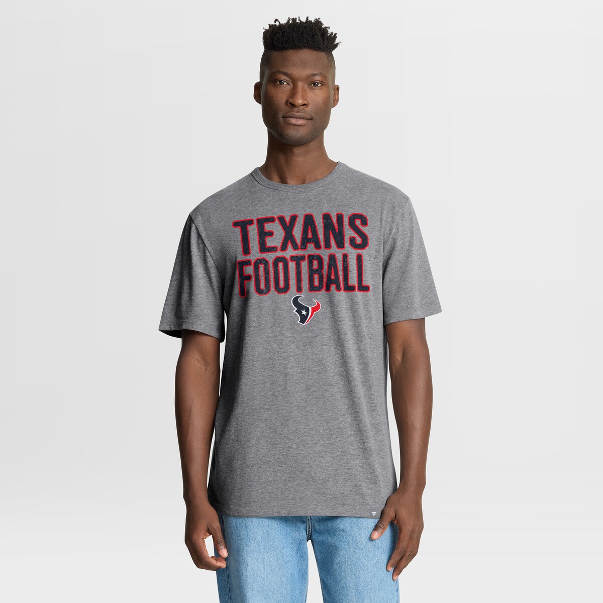 【公式グッズ】NFL テキサンズ Tシャツ Fanatics/ファナティクス メンズ ヘザーグレイ (FANATICS FIRST DOWN TRIBUTE TRIBLEND SS)