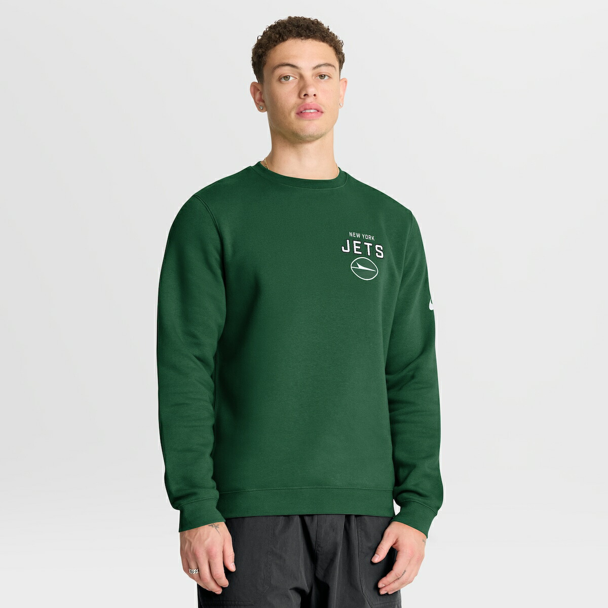 【公式グッズ】NFL ジェッツ フリース トレーナー Nike/ナイキ メンズ グリーン (25 Men's Nike Primetime Club Crew Fleece)|Fanatics公式ストア 店