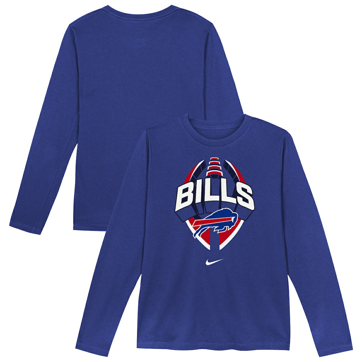 【公式グッズ】NFL ビルズ 長袖 Tシャツ Nike/ナイキ トドラー・幼児サイズ ロイヤルブルー (25 Toddler Nike Primetime Legend Icon LST)