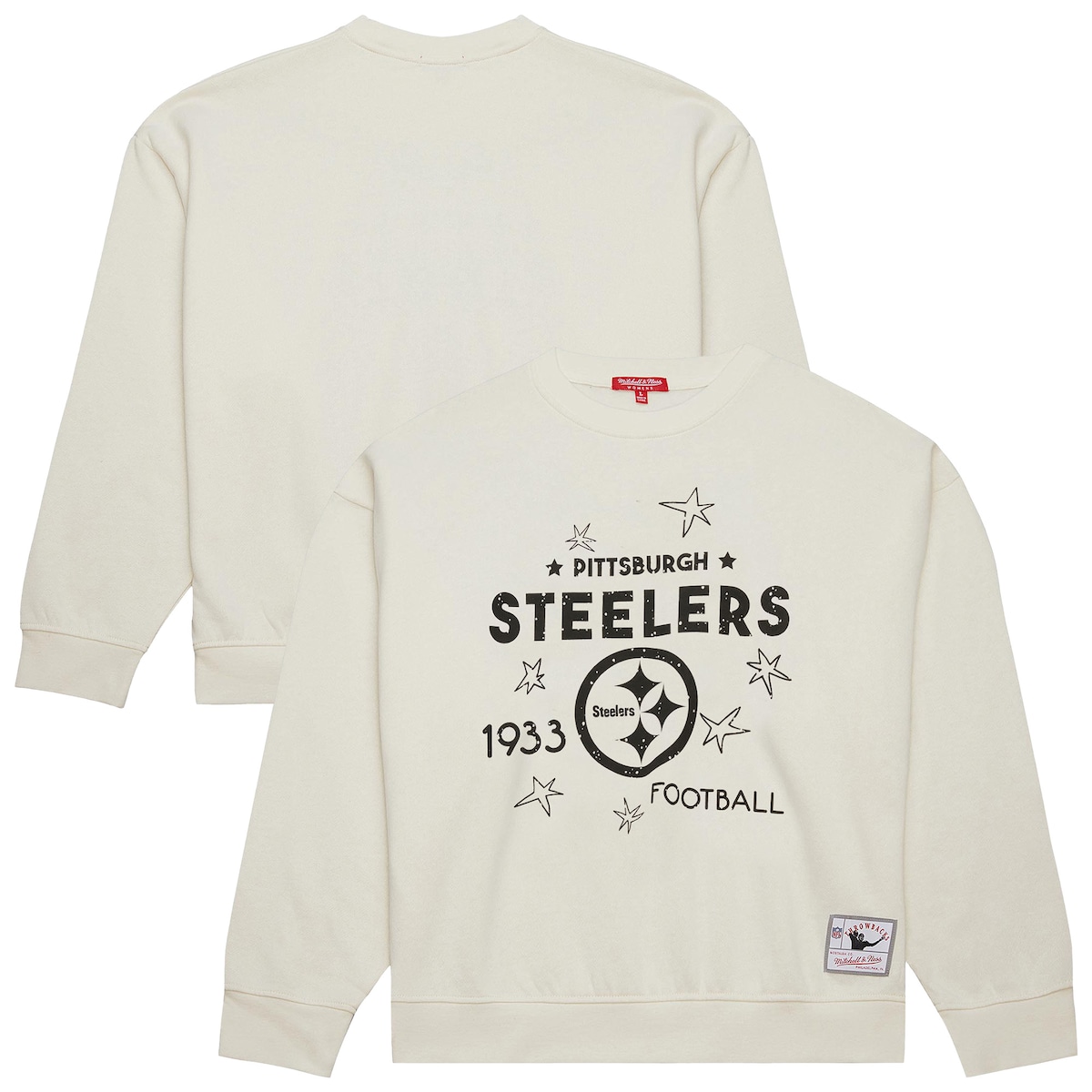 【公式グッズ】NFL スティーラーズ トレーナー Fanatics/ファナティクス レディース クリーム (NFL Womens Plus Shooting Stars Crew)|Fanatics公式ストア 店
