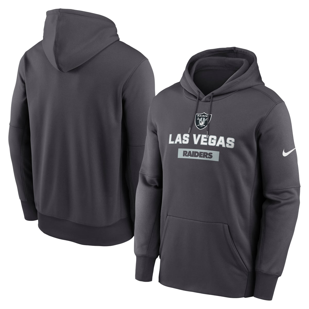 【公式グッズ】NFL レイダース プルオーバー パーカー Nike/ナイキ メンズ アンスラサイト (25 Men's Nike Primetime Dri-Fit Therma PO Hood - R)