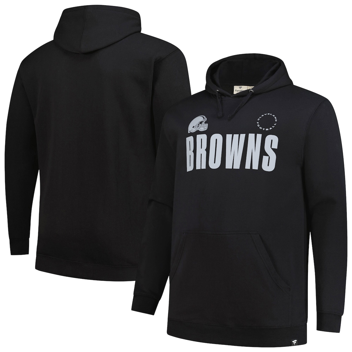 【公式グッズ】NFL ブラウンズ プルオーバー パーカー (大きいサイズ) Fanatics/ファナティクス メンズ ブラック (MENS BIG & TALL FANATICS CHIP SHOT FLEECE POH)