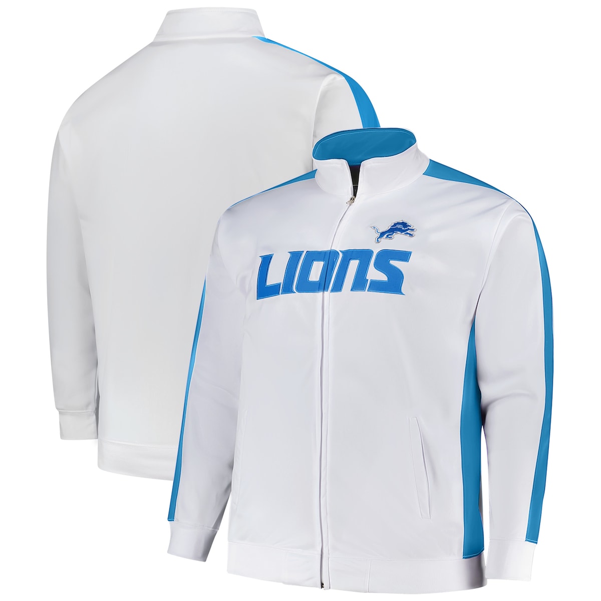 【公式グッズ】NFL ライオンズ ジャケット Fanatics/ファナティクス メンズ ホワイト (TRICOT CONTRAST PIECED SHOULD/SLEEVE TRACK JACKET)｜Fanatics公式ストア 店