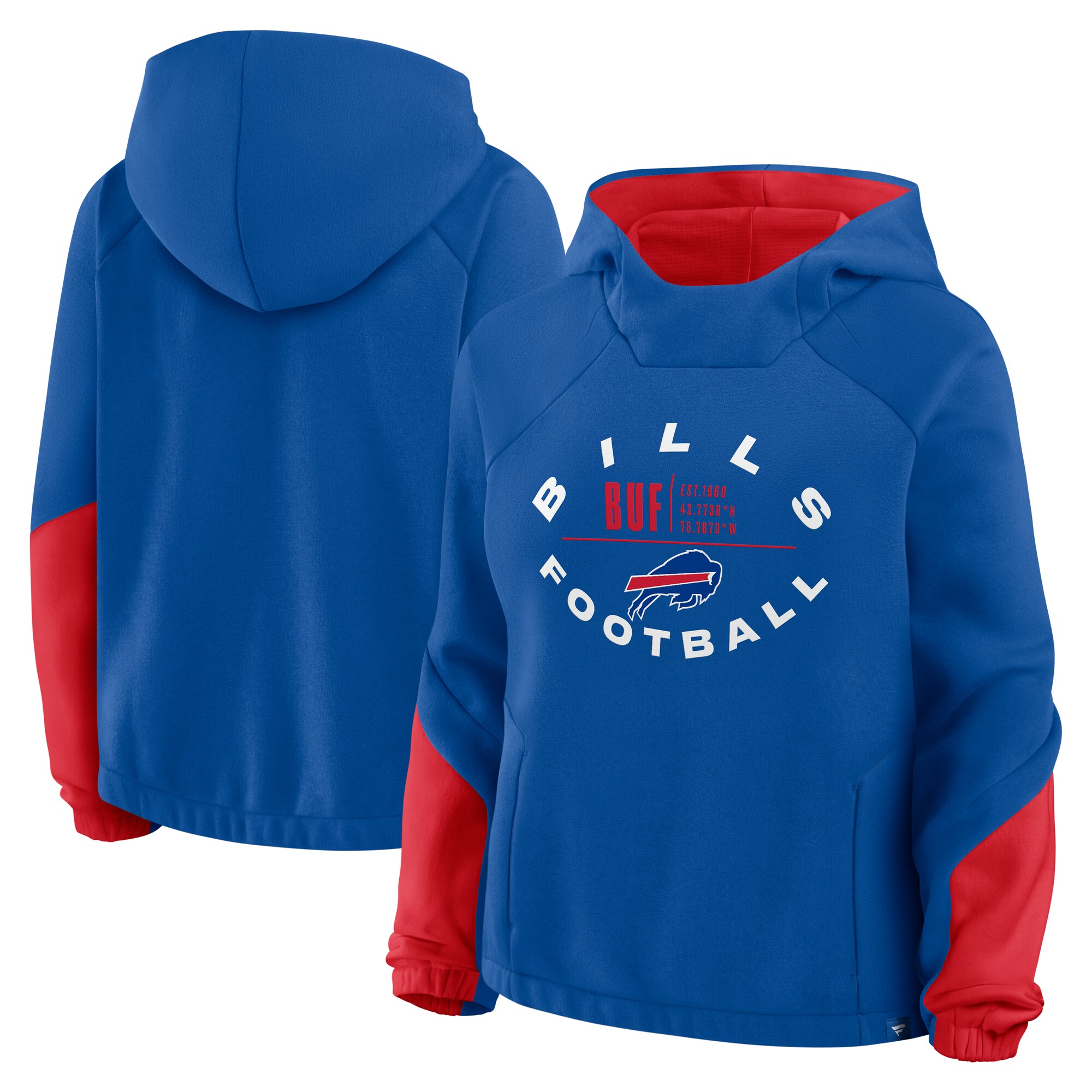 【公式グッズ】NFL ビルズ プルオーバー パーカー Fanatics/ファナティクス レディース ロイヤルブルー (NFL Womens Redzone Bubble Screen POH)