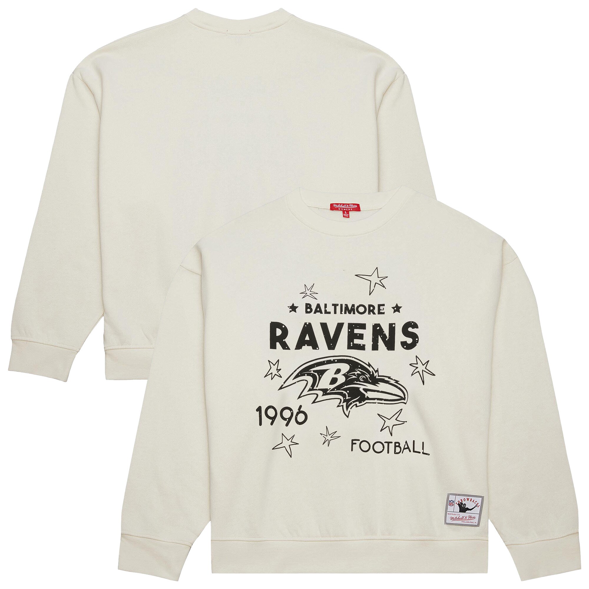 【公式グッズ】NFL レイブンズ トレーナー Fanatics/ファナティクス レディース クリーム (NFL Womens Plus Shooting Stars Crew)｜Fanatics公式ストア 店
