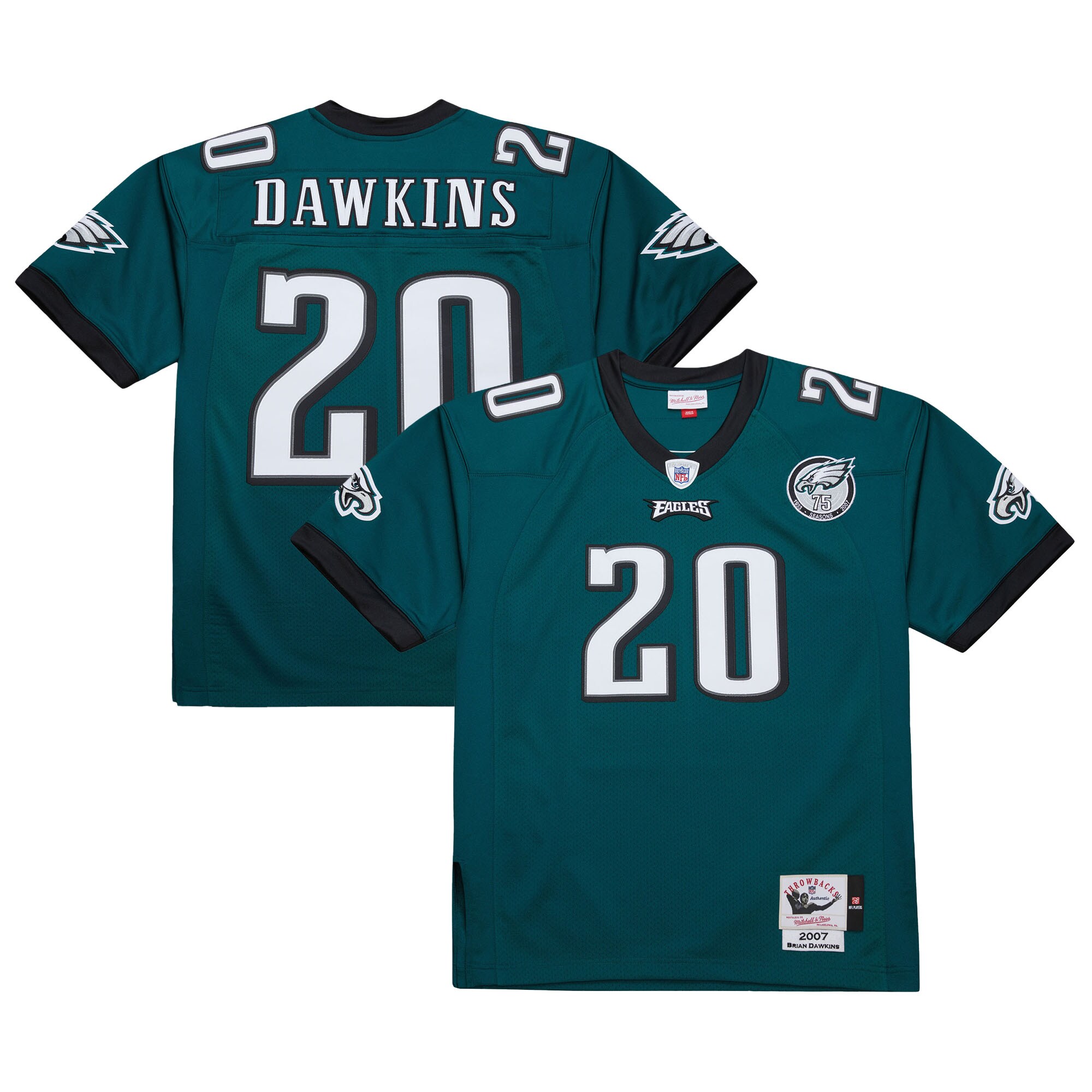 【公式グッズ】NFL イーグルス ブライアン・ドーキンス 復刻ユニフォーム Mitchell & Ness/ミッチェル＆ネス メンズ グリーン (Men's MNC Authentic Jersey)