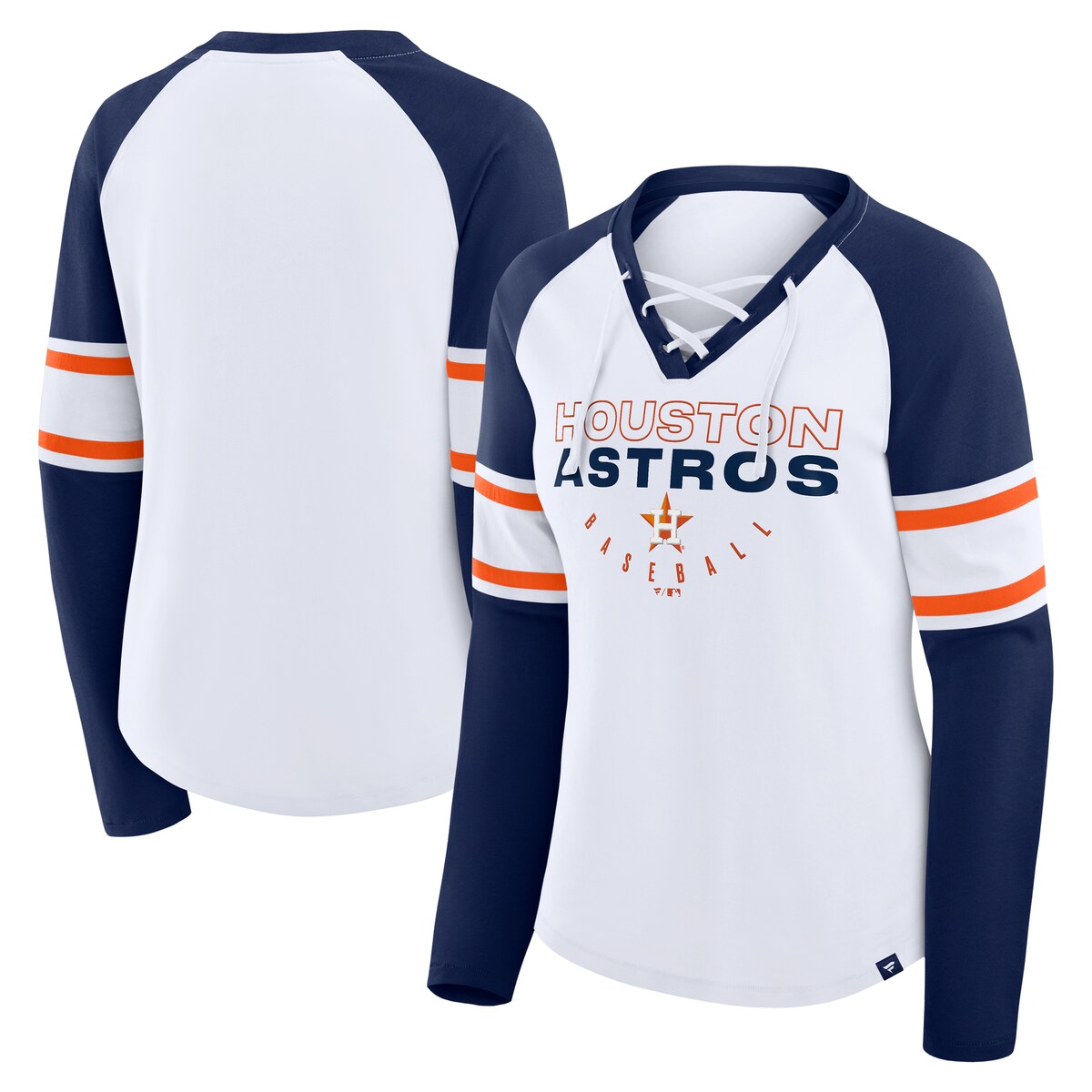 【公式グッズ】MLB アストロズ 長袖 Tシャツ Fanatics/ファナティクス レディース ホワイト (FANATICS BLITZ PACKAGE LS FASHION TOP)|Fanatics公式ストア 店