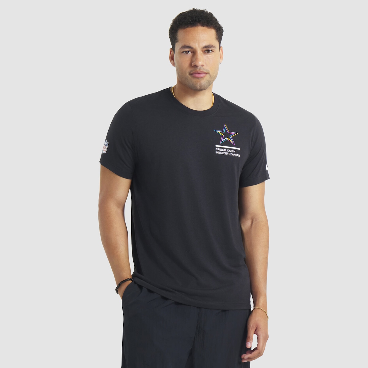 【公式グッズ】NFL カウボーイズ Tシャツ Nike/ナイキ メンズ ブラック (25 Men's Nike Crucial Catch Dri-Fit Triblend SST - Tall)|Fanatics公式ストア 店