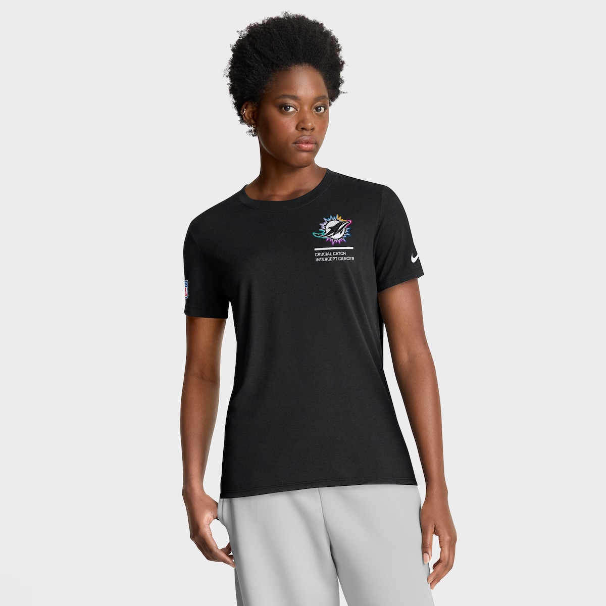 【公式グッズ】NFL ドルフィンズ Tシャツ Nike/ナイキ レディース ブラック (25 Womens Nike Crucial Catch Triblend SST)|Fanatics公式ストア 店