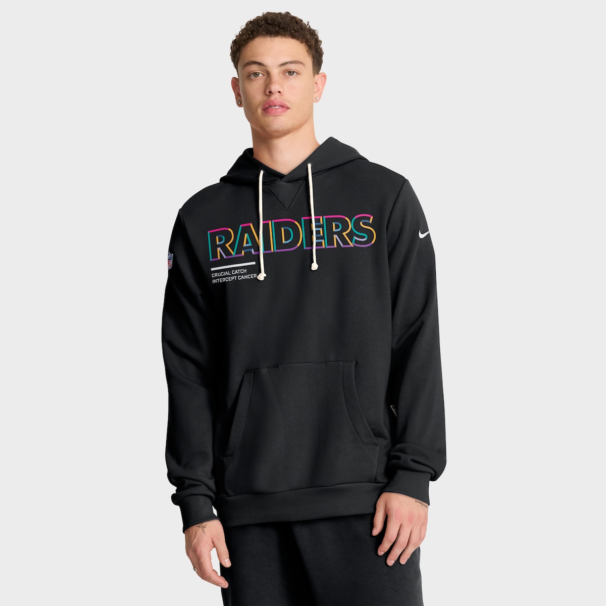 【公式グッズ】NFL レイダース Dri-FIT パーカー Nike/ナイキ メンズ ブラック (25 Men's Nike Crucial Catch Dri-Fit Sideline PO Hood)