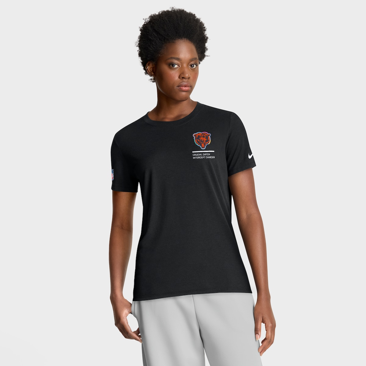 【公式グッズ】NFL ベアーズ Tシャツ Nike/ナイキ レディース ブラック (25 Womens Nike Crucial Catch Triblend SST)|Fanatics公式ストア 店