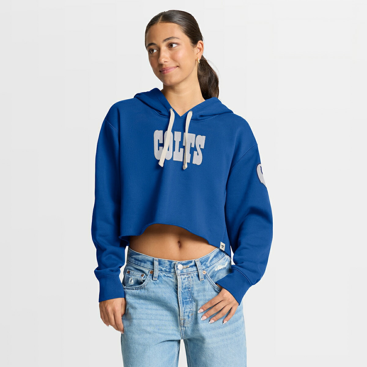 【公式グッズ】NFL コルツ パーカー Fanatics/ファナティクス レディース ロイヤルブルー (NFL Womens Hometown Heritage Cropped Hoodie)