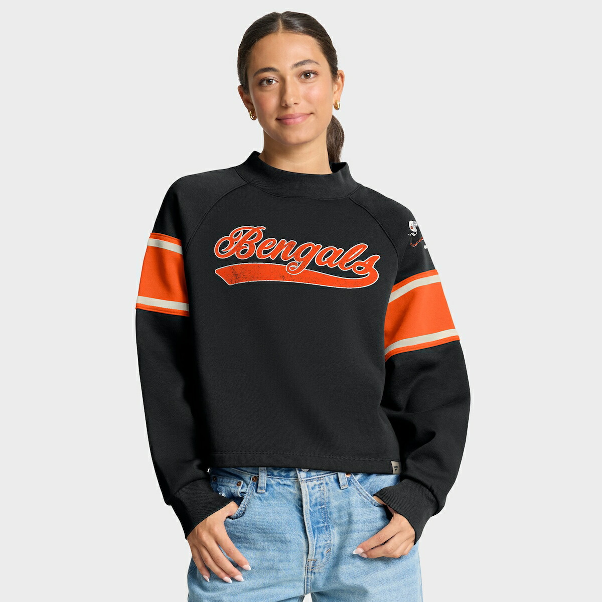 【公式グッズ】NFL ベンガルズ トレーナー Fanatics/ファナティクス レディース ブラック (NFL Womens Hometown Mock Neck Pullover)