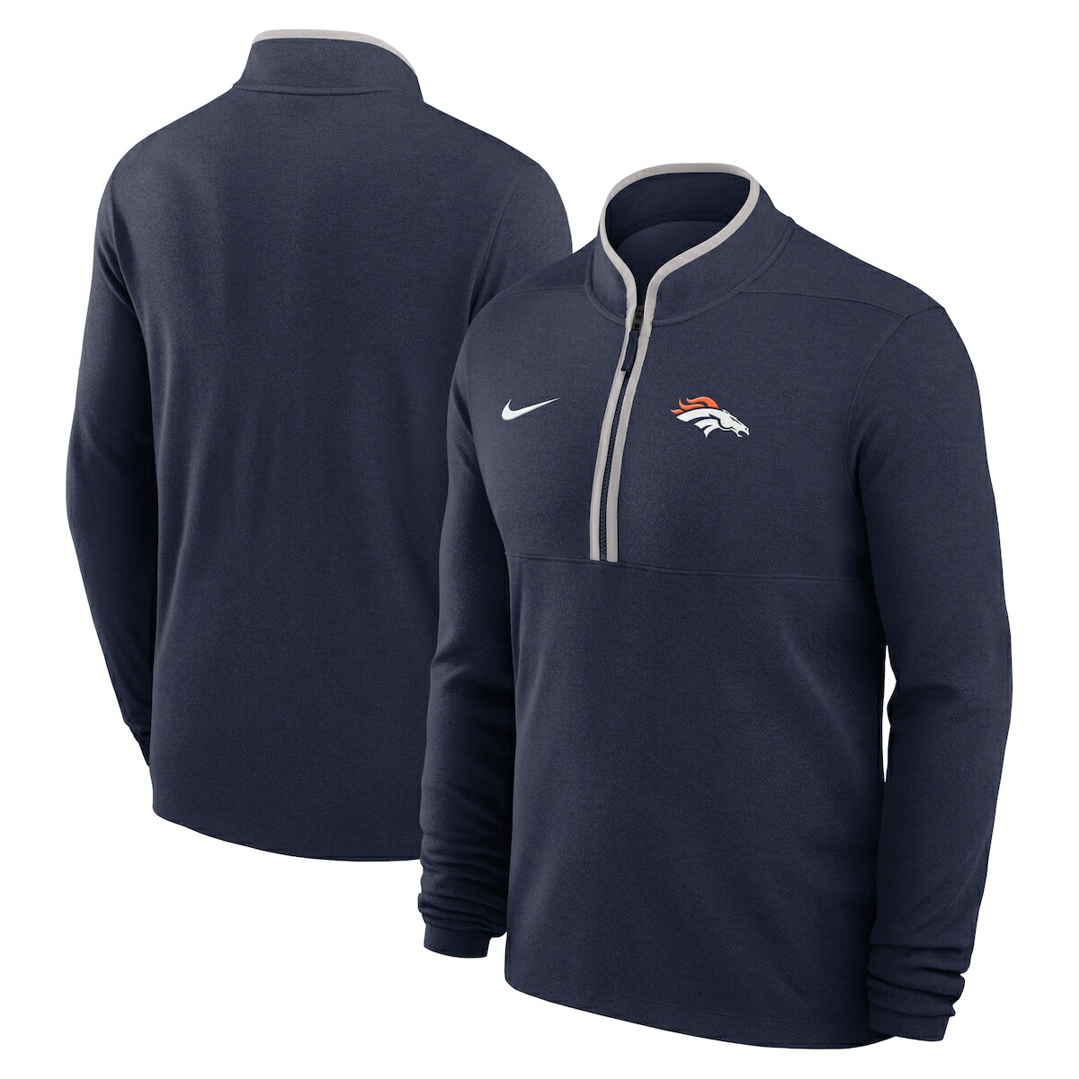 【公式グッズ】NFL ブロンコス プルオーバー Nike/ナイキ メンズ ネイビー (25 Men's Nike Primetime Victory Half Zip)